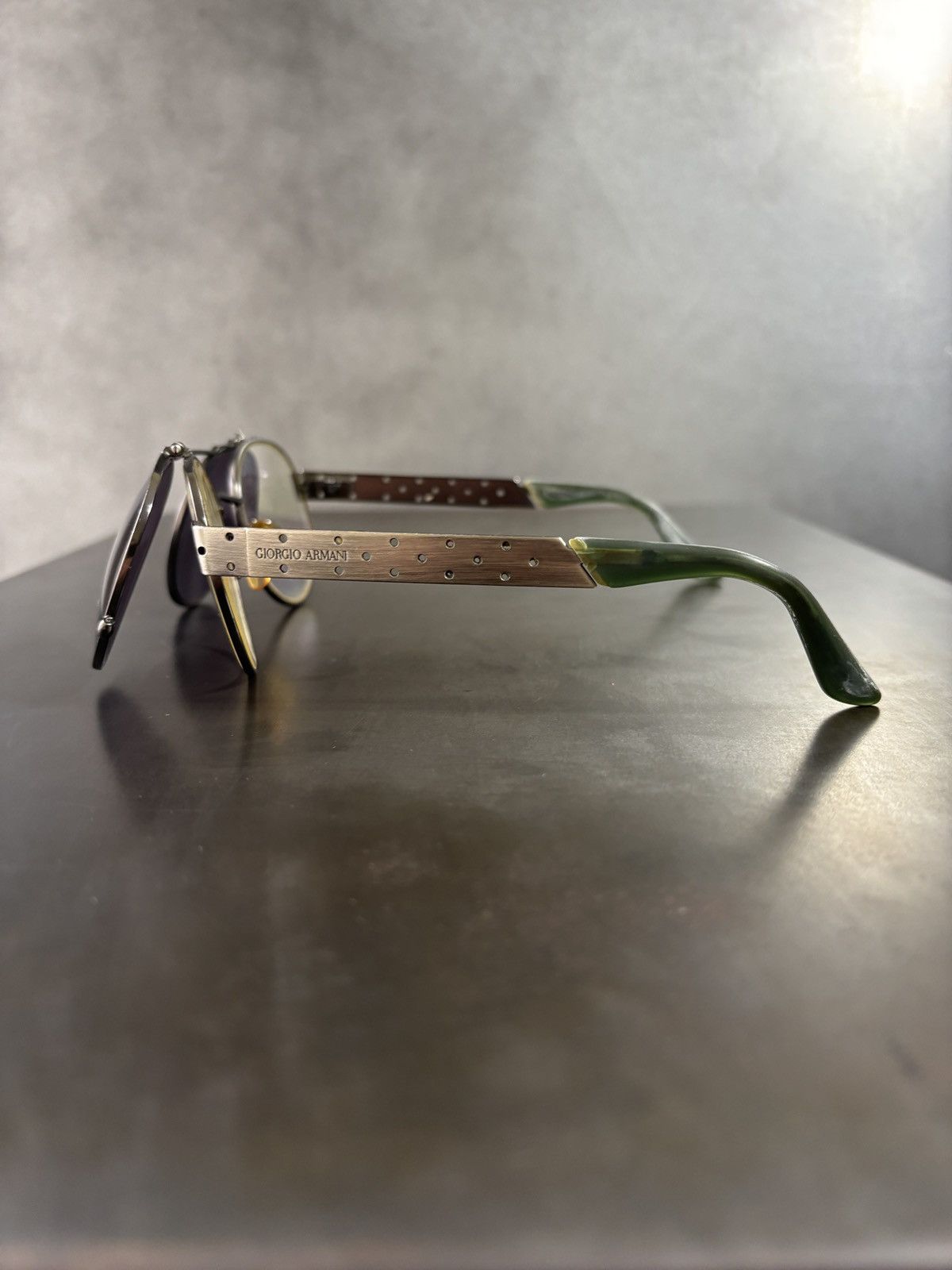 Giorgio Armani Vintage Giorgio Armani Sunglasses Frames Flip Up Glasses 657 Size ONE SIZE - 13 Thumbnail
