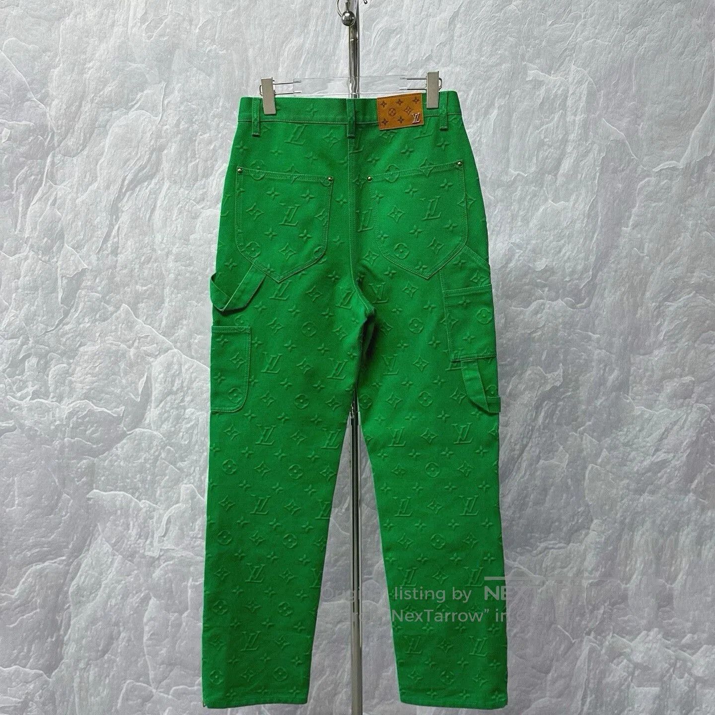Louis Vuitton louis vuitton embossed denim pants in green. Size US 28 / EU 44 - 4 Thumbnail