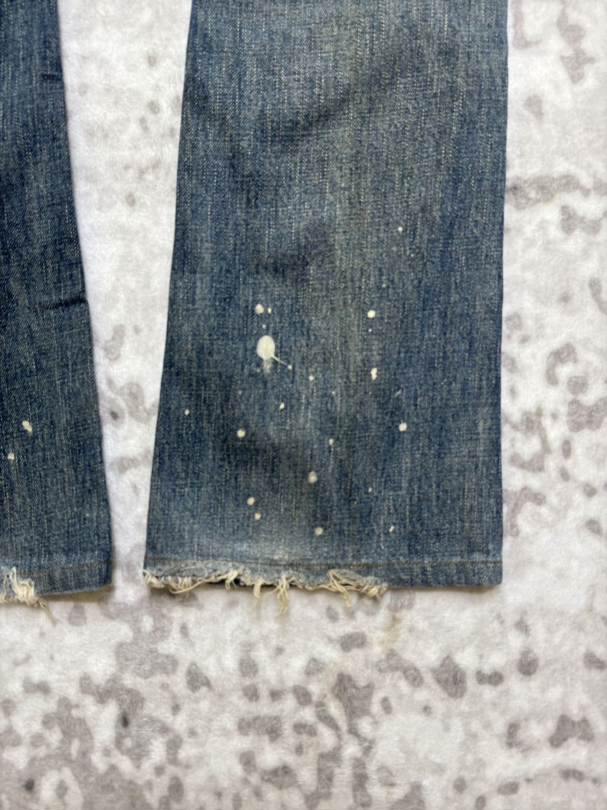 Japanese Brand Vintage BACK NUMBER Flare Distressed Low Raise Patches Denim Size US 29 - 12 Thumbnail