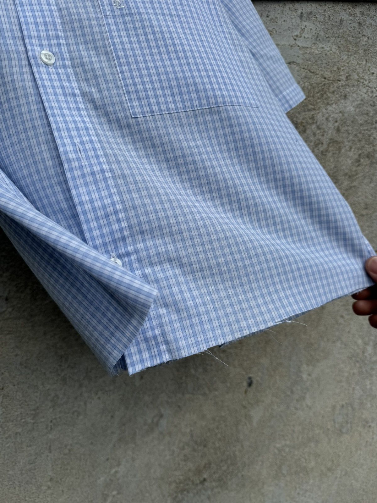 Yves Saint Laurent Yves Saint Laurent Boxy Cropped Checkered Shirt Avant Garde Size US M / EU 48-50 / 2 - 5 Thumbnail
