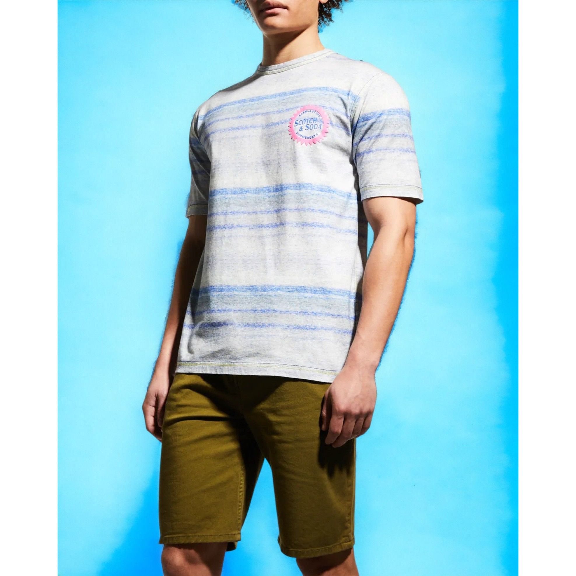 Scotch & Soda Scotch & Soda mens blue cotton short sleeve crew top NEW XL Size US XL / EU 56 / 4 - 3 Thumbnail