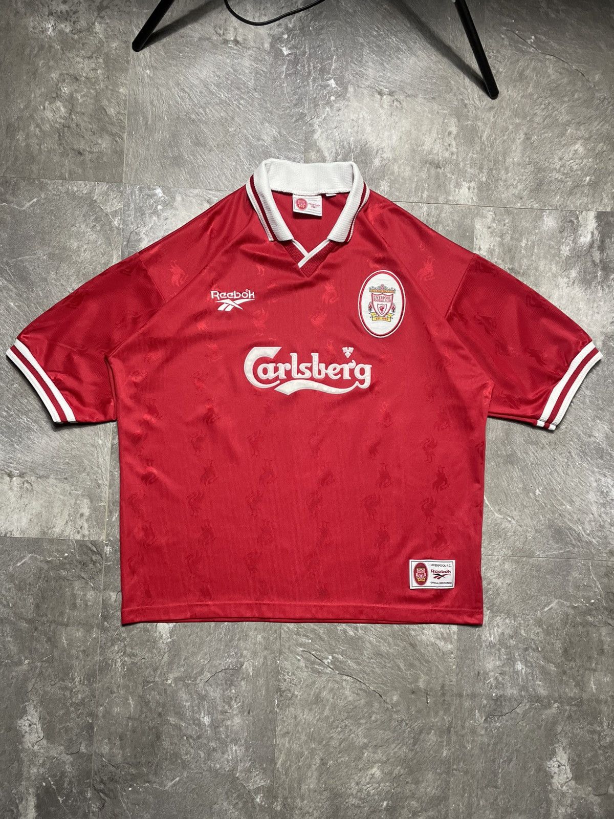 Reebok Reebok Liverpool Vintage 1996 1998 Home Shirt Soccer Jersey Size US XL / EU 56 / 4 - 1 Thumbnail