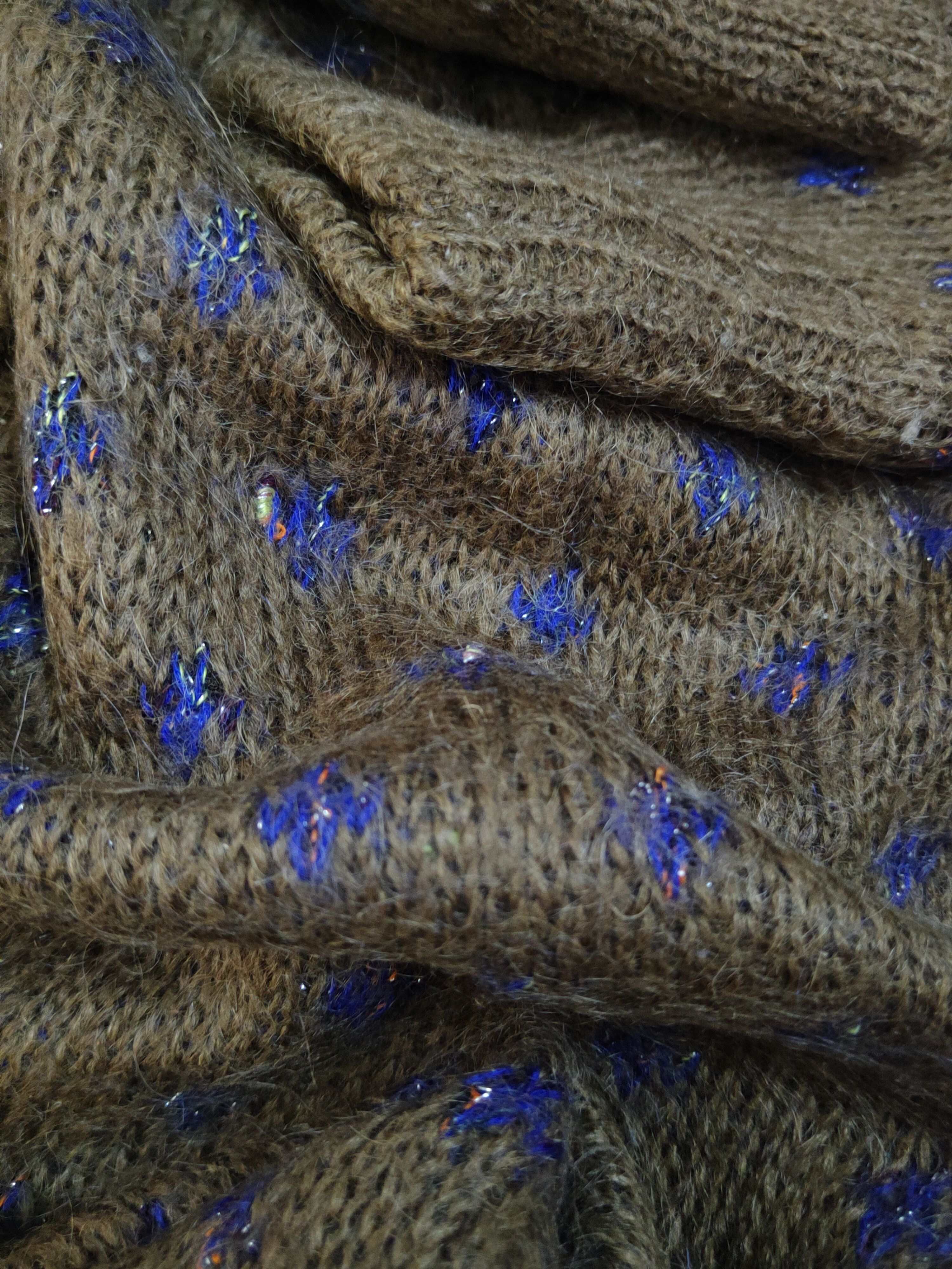 Japanese Brand Mouseine Dark Brown Knitwear Cardigan #W1150 Size L / US 10 / IT 46 - 10 Thumbnail