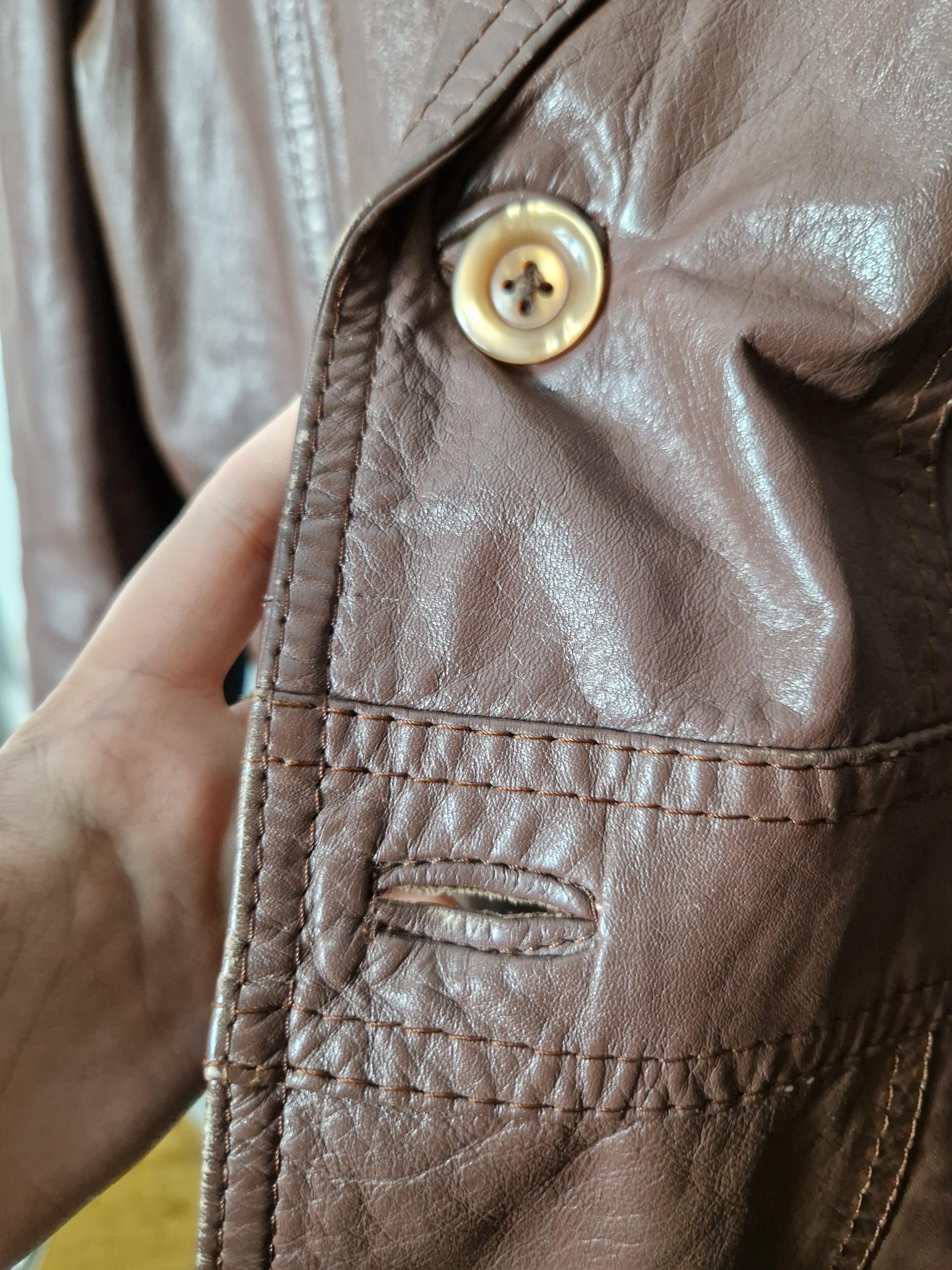 Vintage vintage leather blazer Size US XL / EU 56 / 4 - 5 Thumbnail