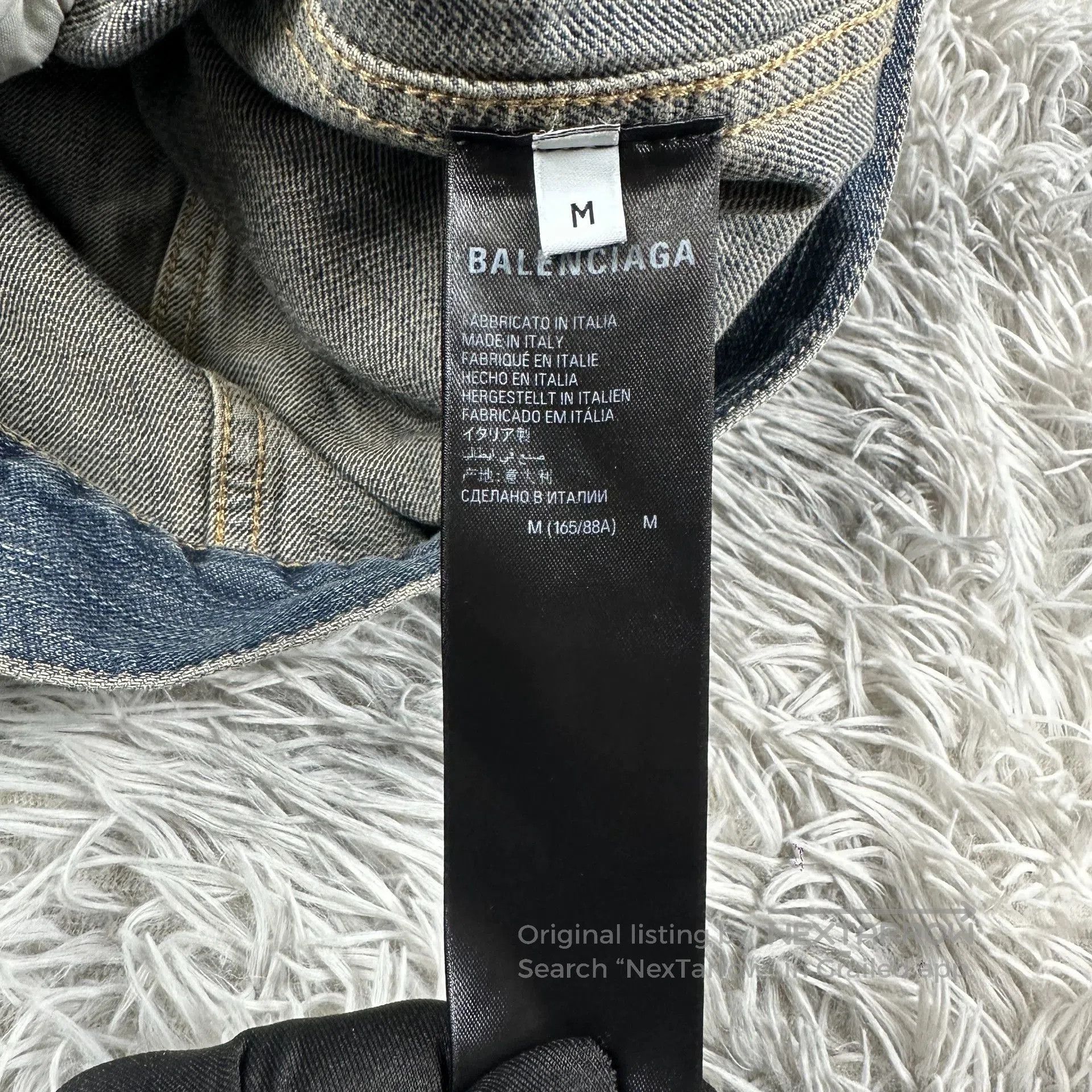 Balenciaga balenciaga double b logo denim jacket. Size US M / EU 48-50 / 2 - 6 Thumbnail