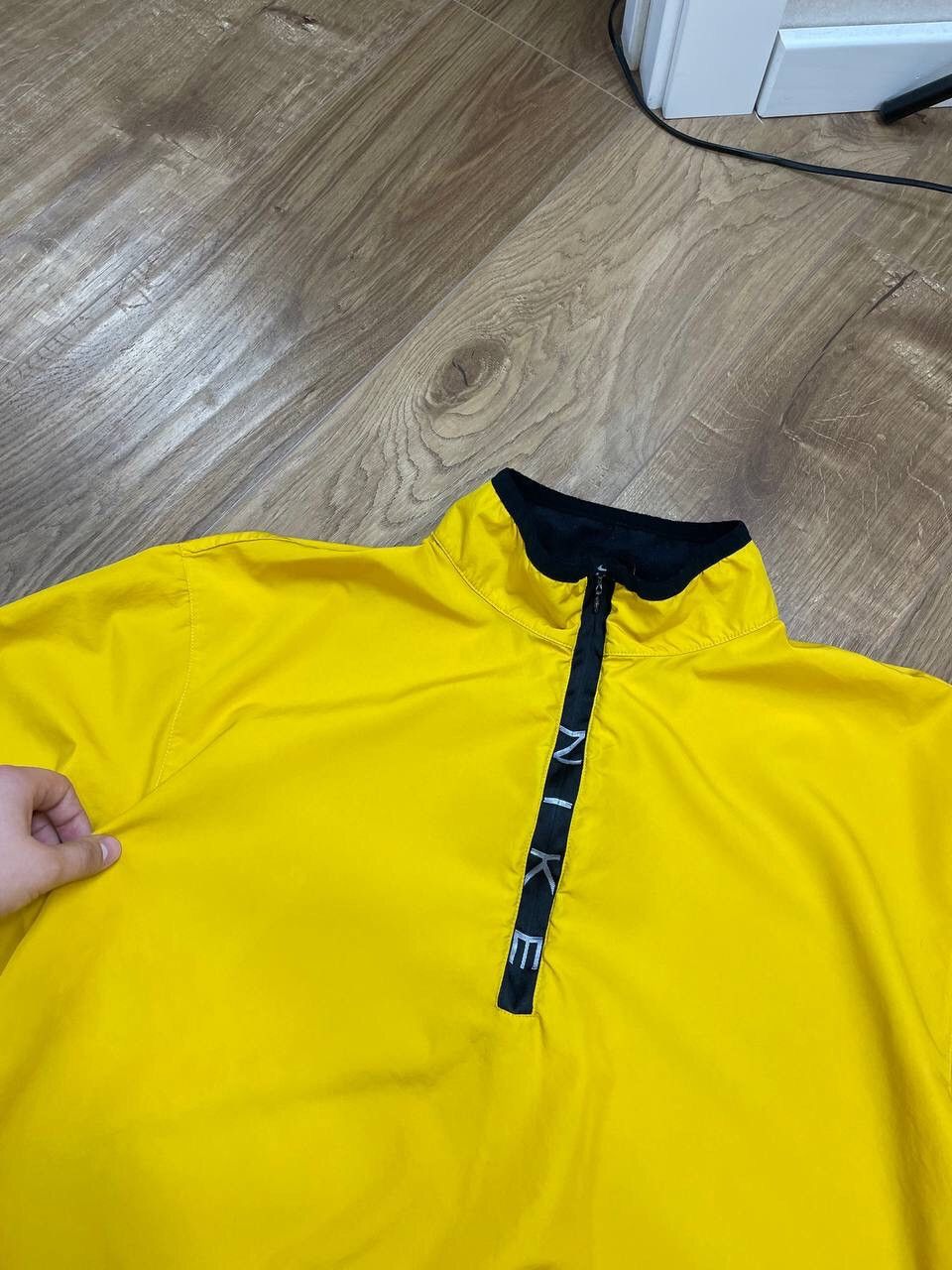 Nike × Vintage Vintage Nike Y2K Style Hot Yellow Logo Anorak Bomber Jacket Size US L / EU 52-54 / 3 - 11 Thumbnail