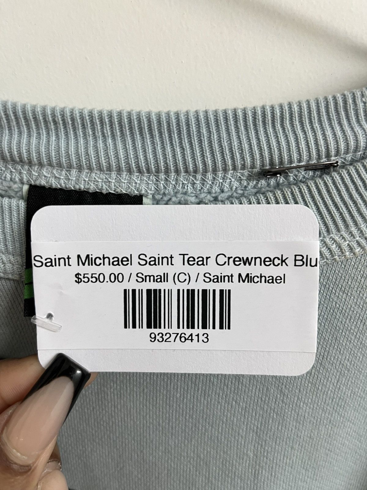 Saint Michael Saint Michael Saint Tear Crewneck Blue Size US S / EU 44-46 / 1 - 3 Thumbnail