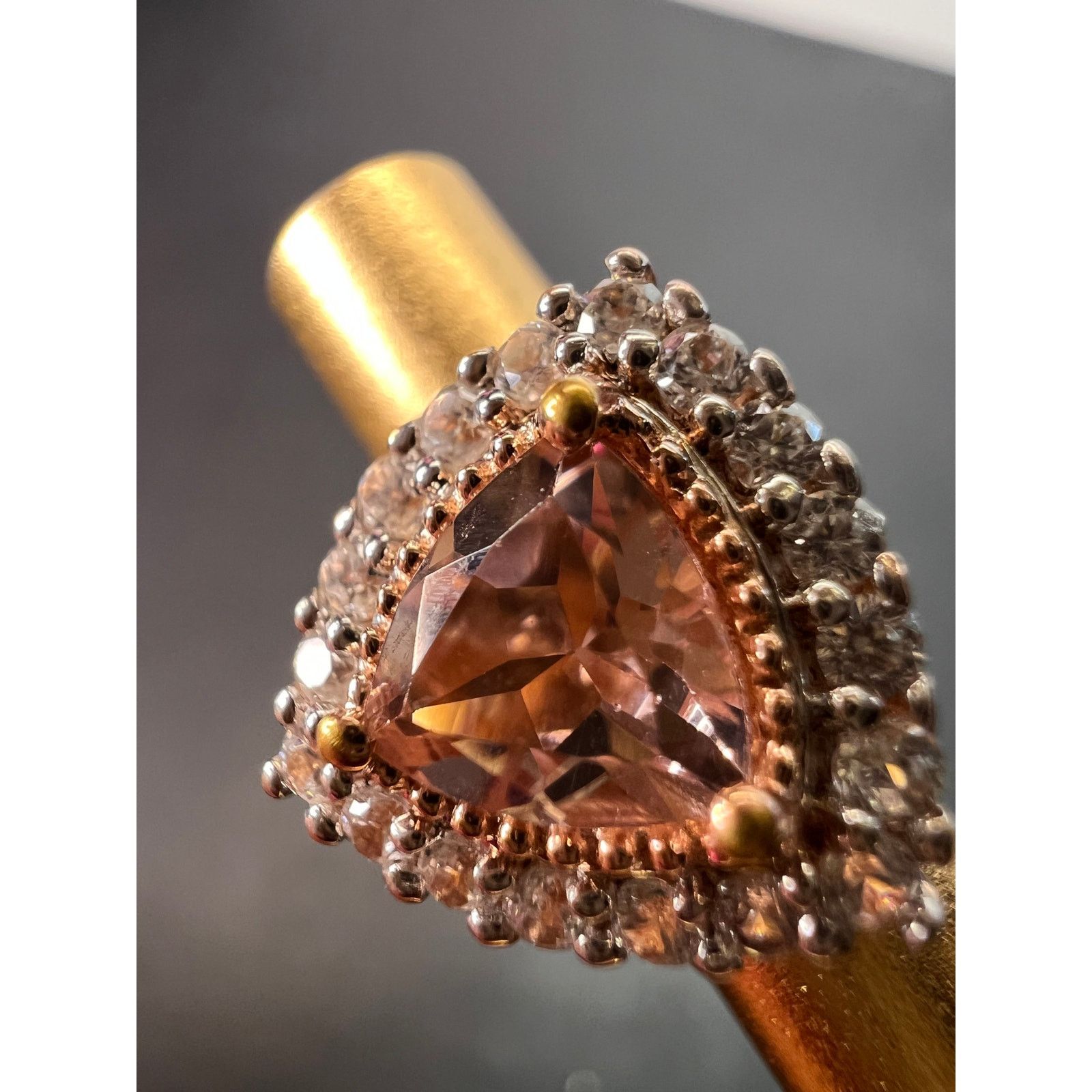 Other Morganite and zircon rose gold over sterling stud earrings Size ONE SIZE - 2 Thumbnail