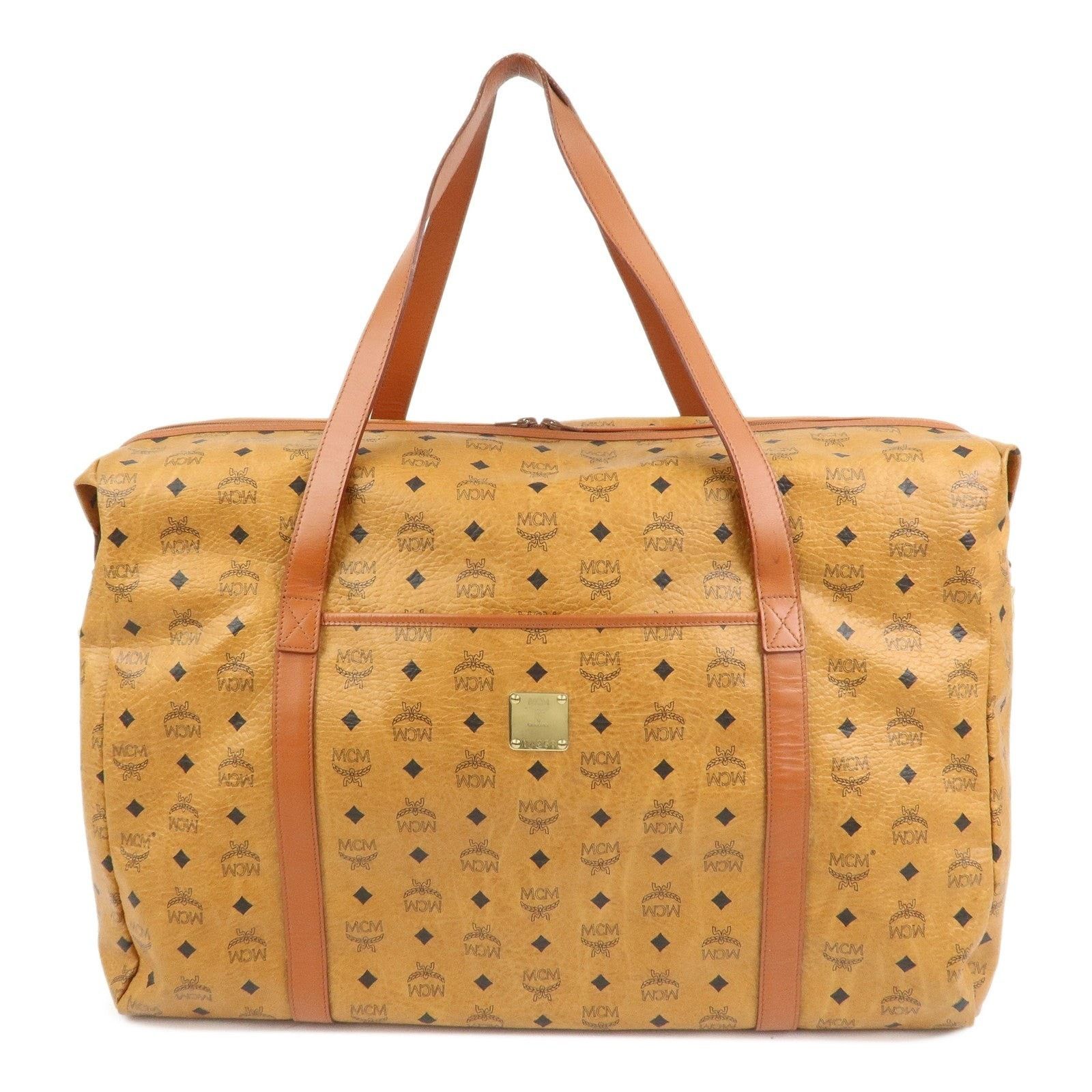 MCM MCM Visetos Coated Canvas Duffle Bag Brown Size ONE SIZE - 1 Thumbnail