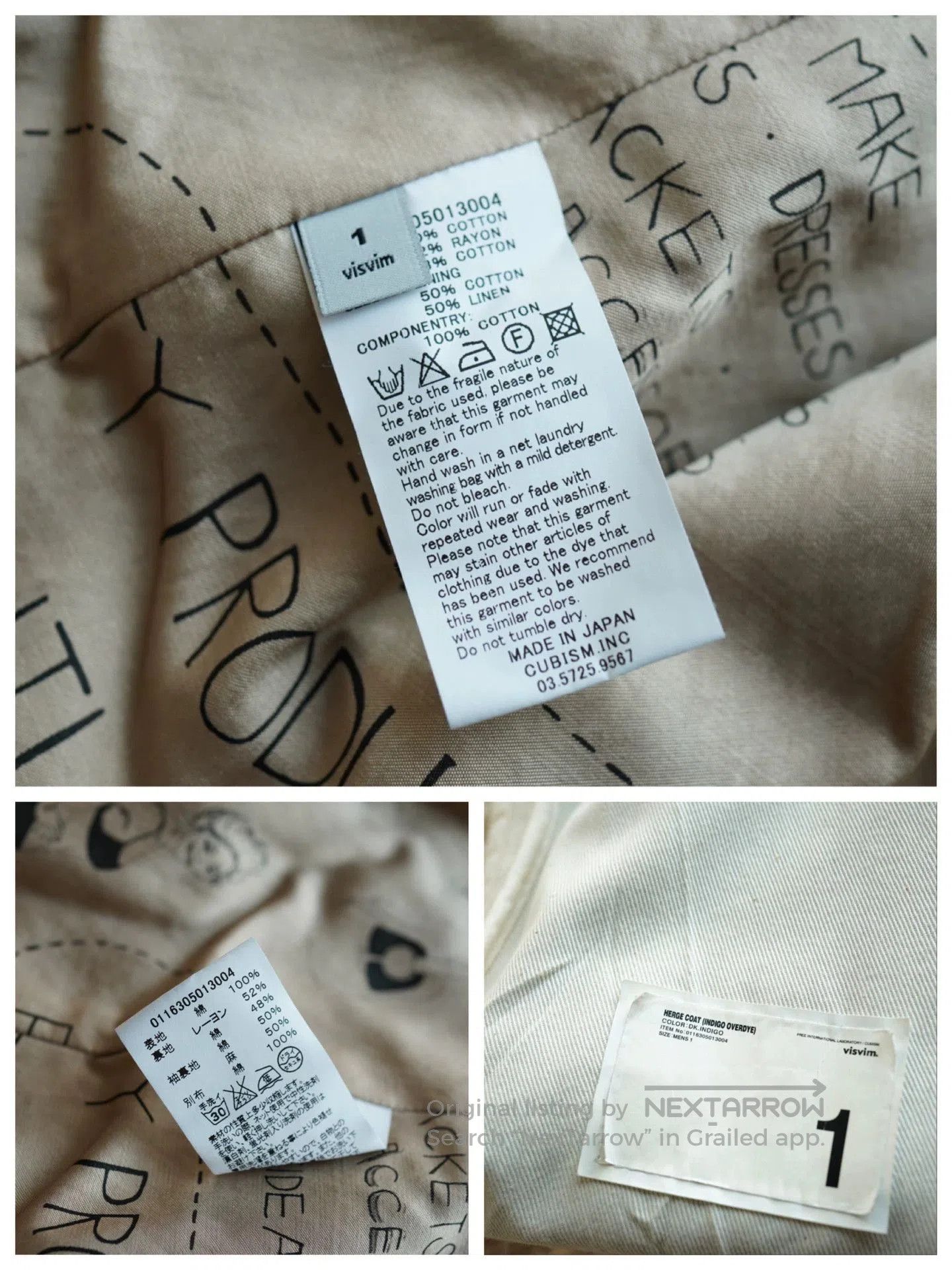 Visvim visvim Herge Coat Indigo Overdye Isetan Limited. Size US S / EU 44-46 / 1 - 5 Thumbnail