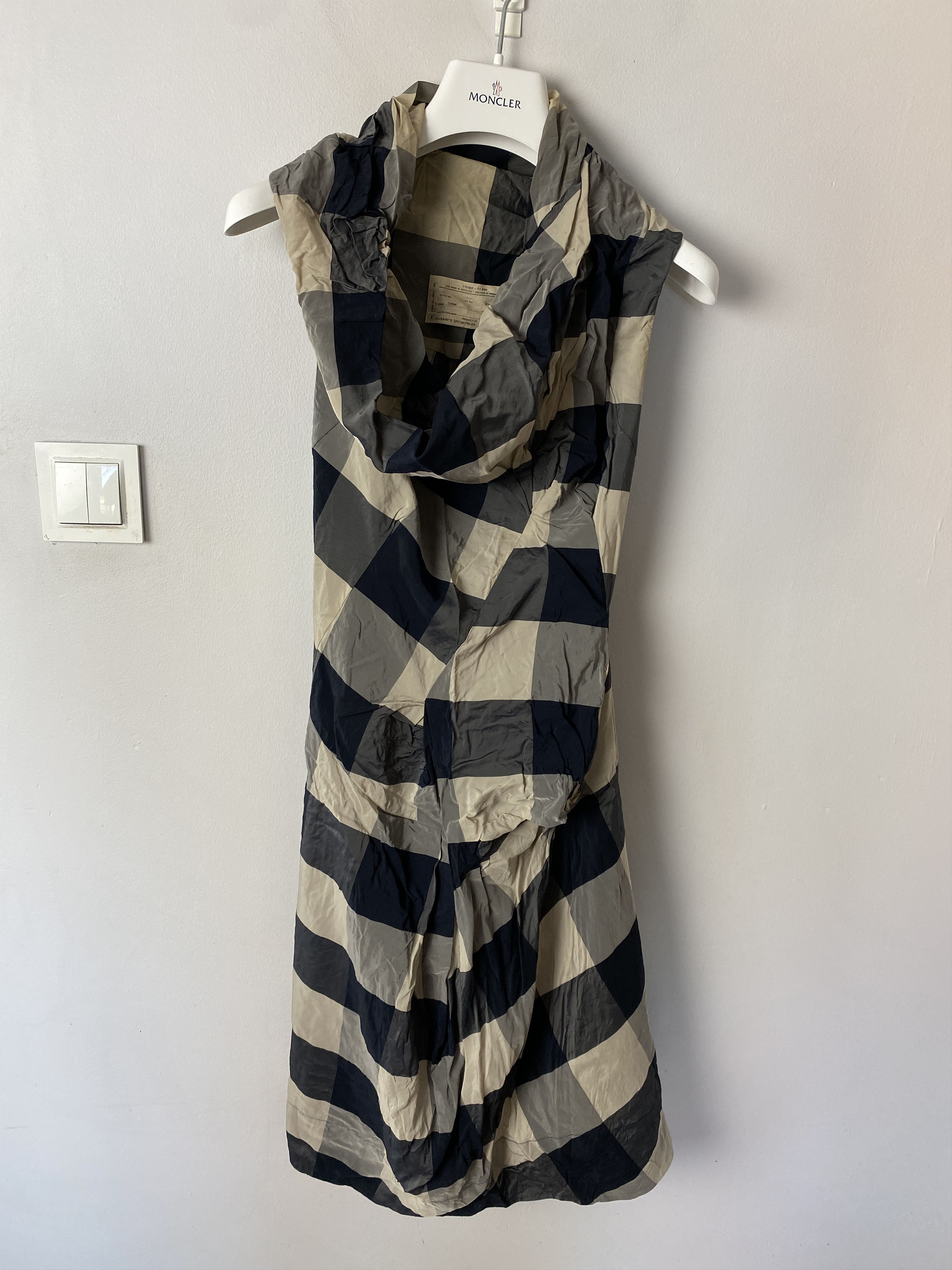 Allsaints Allsaints Dellal mini dress checkered cupro Size XS / US 0-2 / IT 36-38 - 1 Thumbnail