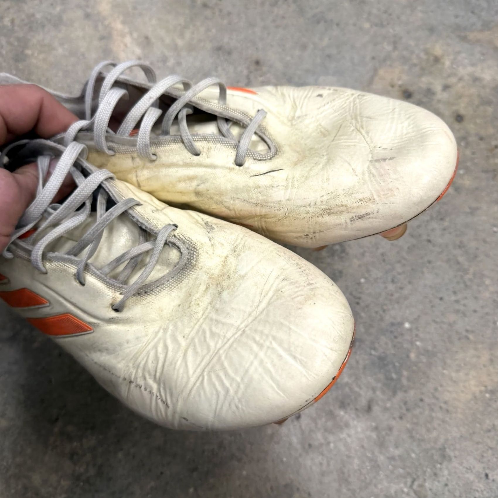 Adidas adidas Copa Pure.1 FG Elite Orange Cream Soccer Cleats Mens US 7 Brand adidas Cleats Football Soccer Firm Ground Boots Mens Shoes White Leather 2022 Size US 7 / EU 40 - 6 Thumbnail