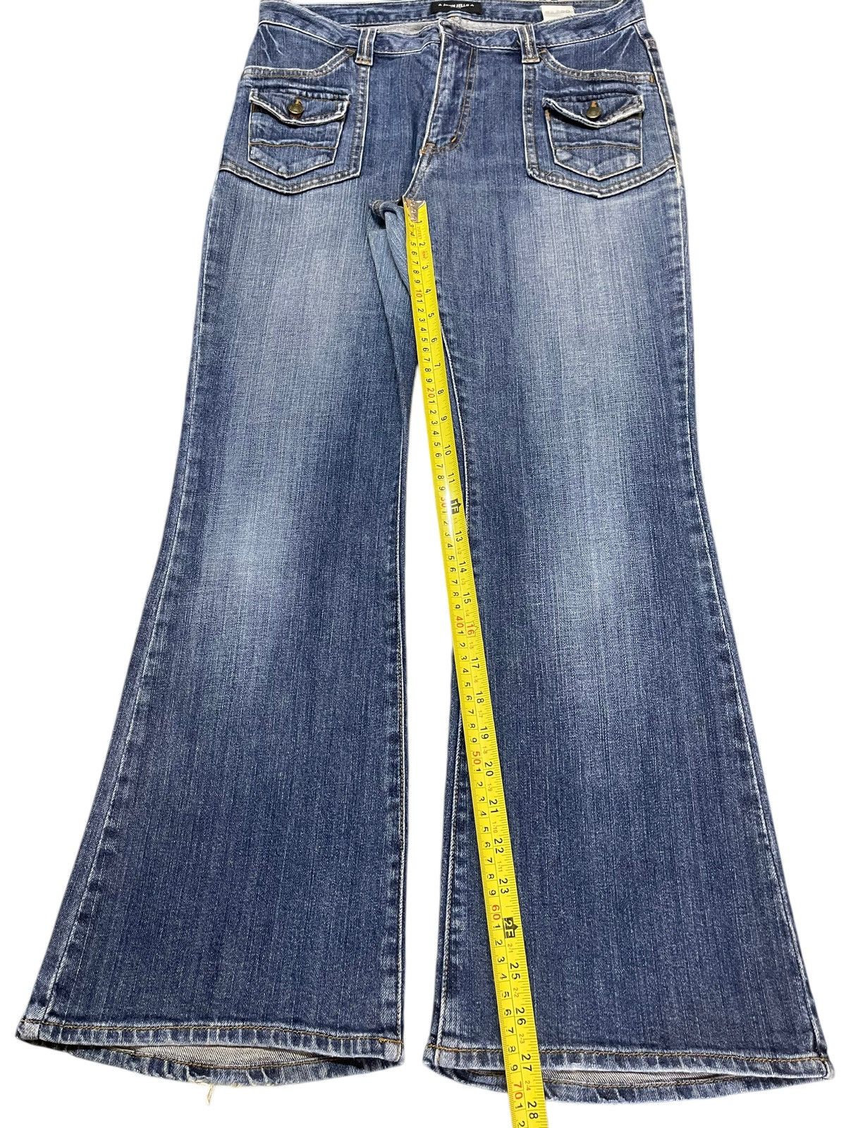 Hypebeast Vintage Japanese Brand Bush Pants Faded Wash Wide Leg Jeans Size US 30 / EU 46 - 13 Thumbnail