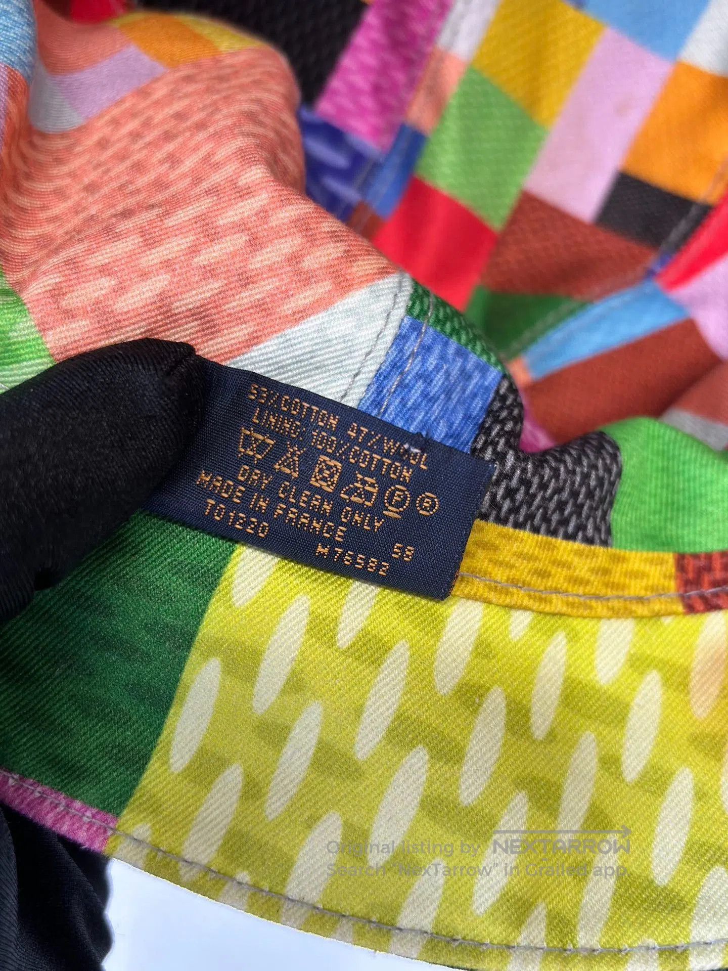 Louis Vuitton Louis Vuitton Blue Check Bucket Hat. Size ONE SIZE - 9 Thumbnail