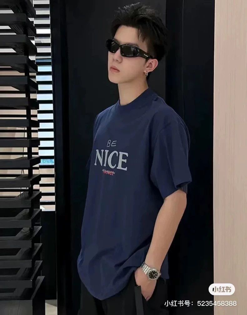 Balenciaga Balenciaga Short-sleeved t-blue Size US M / EU 48-50 / 2 - 7 Thumbnail