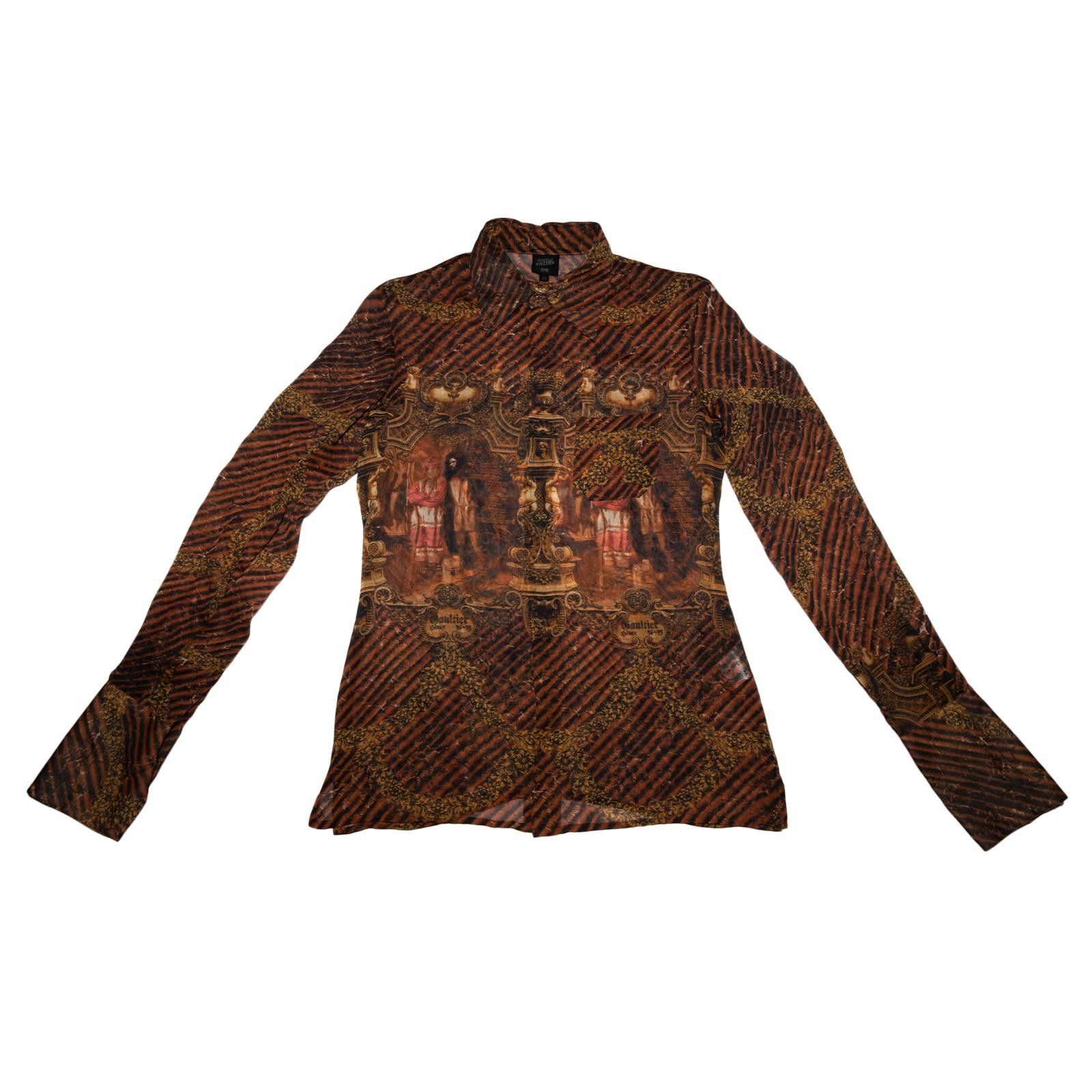 Jean Paul Gaultier Jean Paul Gaultier Femme FW 1998 Cathedral Print Rayon Shirt Size M / US 6-8 / IT 42-44 - 1 Thumbnail