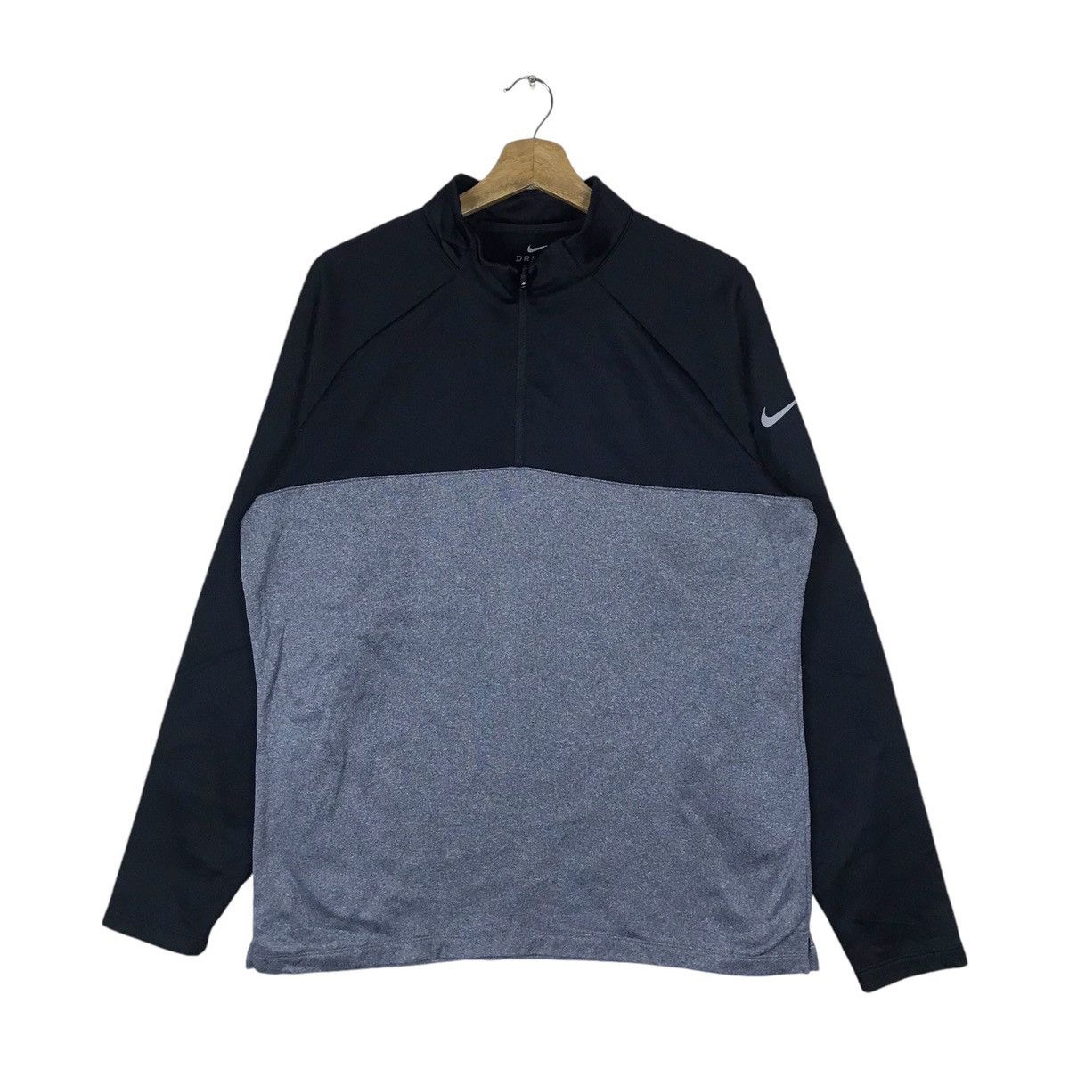 Nike Nike Two Tone Quarter Zip Pullover Jumper Sweatshirt Size US L / EU 52-54 / 3 - 1 Thumbnail