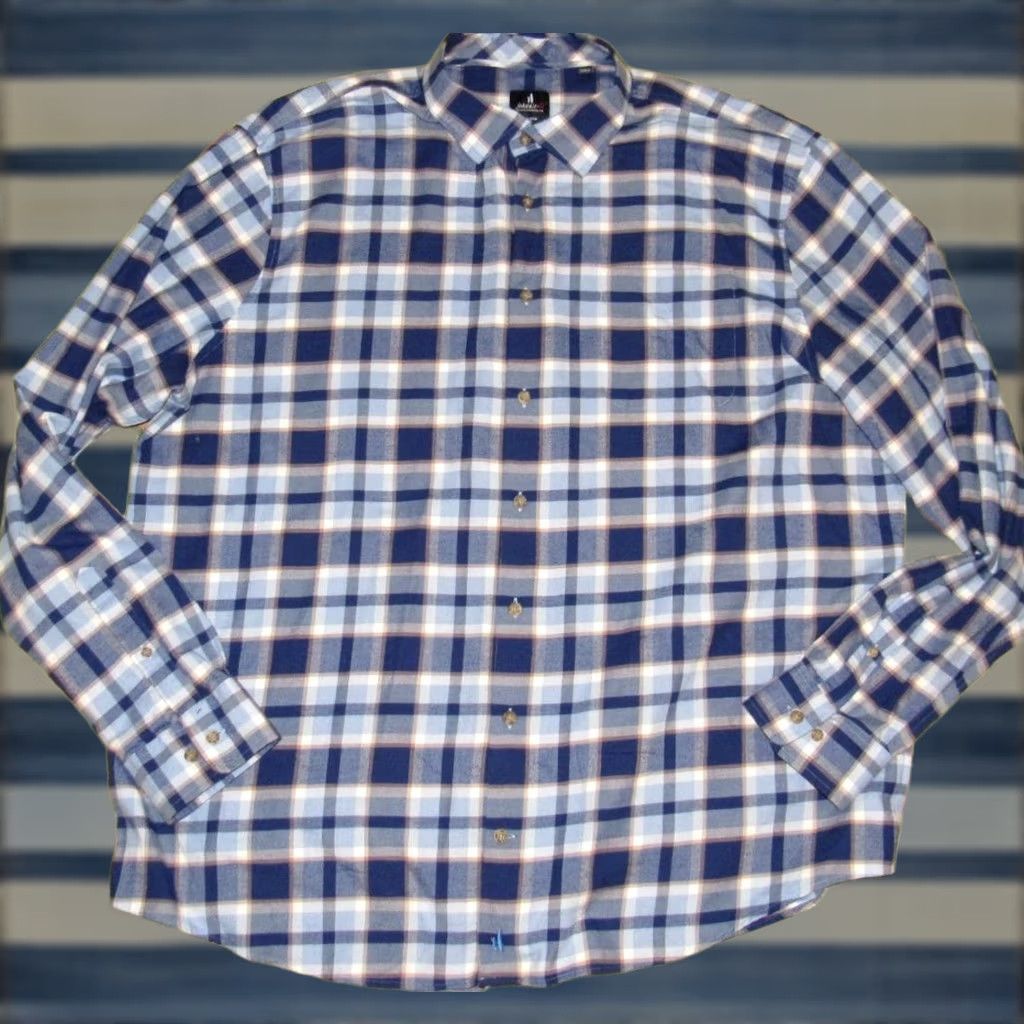 johnnie-O JOHNNIE O Blue Plaid Long Sleeve Button Down Shirt XXL Mens Size US XXL / EU 58 / 5 - 1 Thumbnail