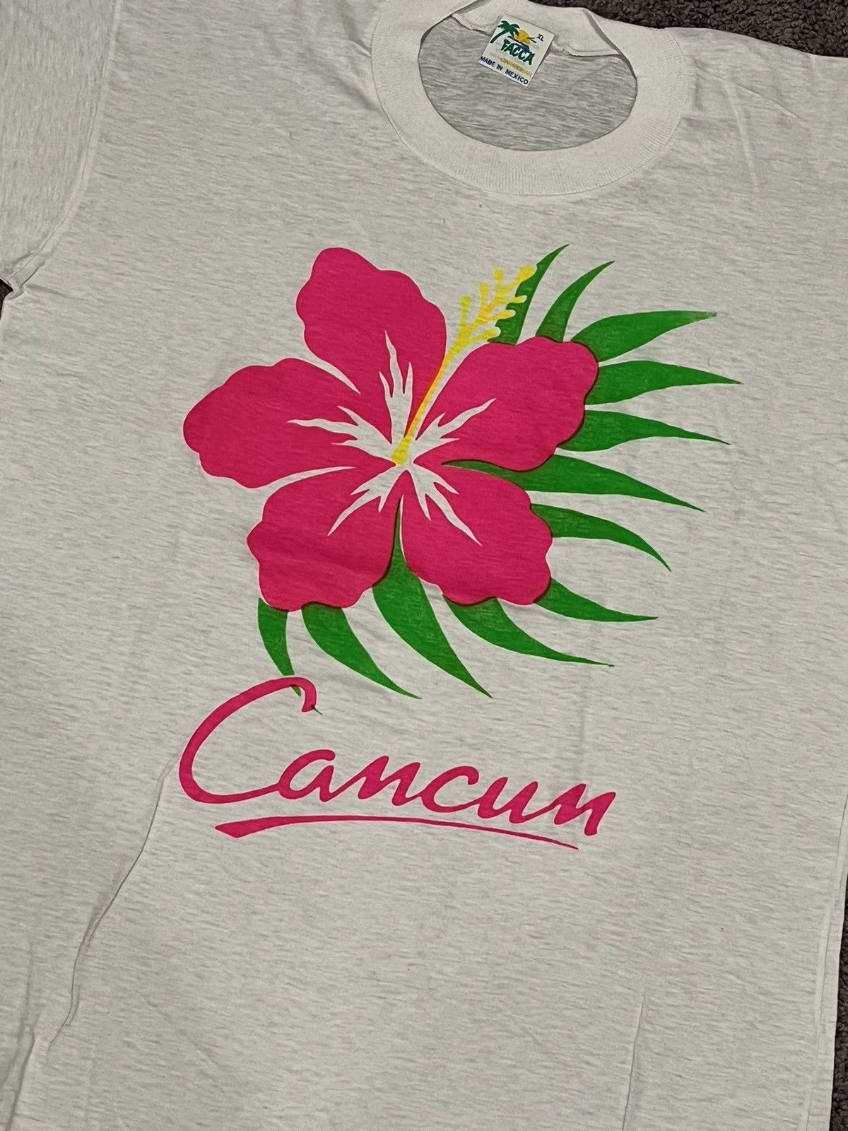 Vintage 🔥 *Rare* Vintage 80s Cancun T Shirt travel novelty tee 🔥 Size US XL / EU 56 / 4 - 2 Thumbnail