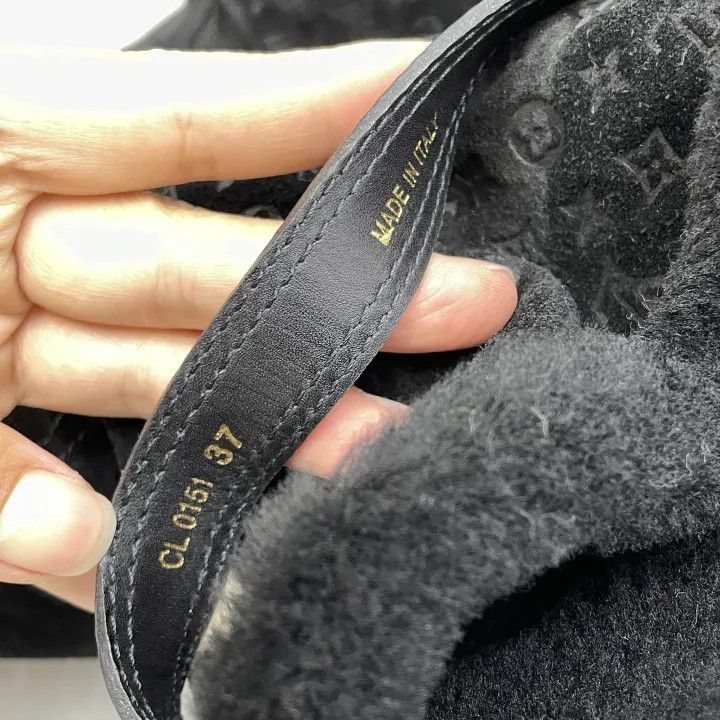 Louis Vuitton Louis Vuitton Black Wool Logo Snow Boots -2508 Size US 6 / IT 36 - 3 Thumbnail
