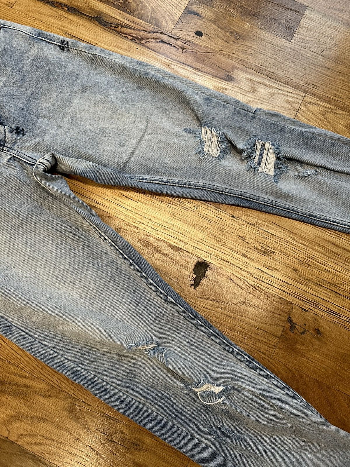 Ksubi Ksubi Plain Blue Distressed Denim Jeans Size 30 Size US 30 / EU 46 - 3 Thumbnail