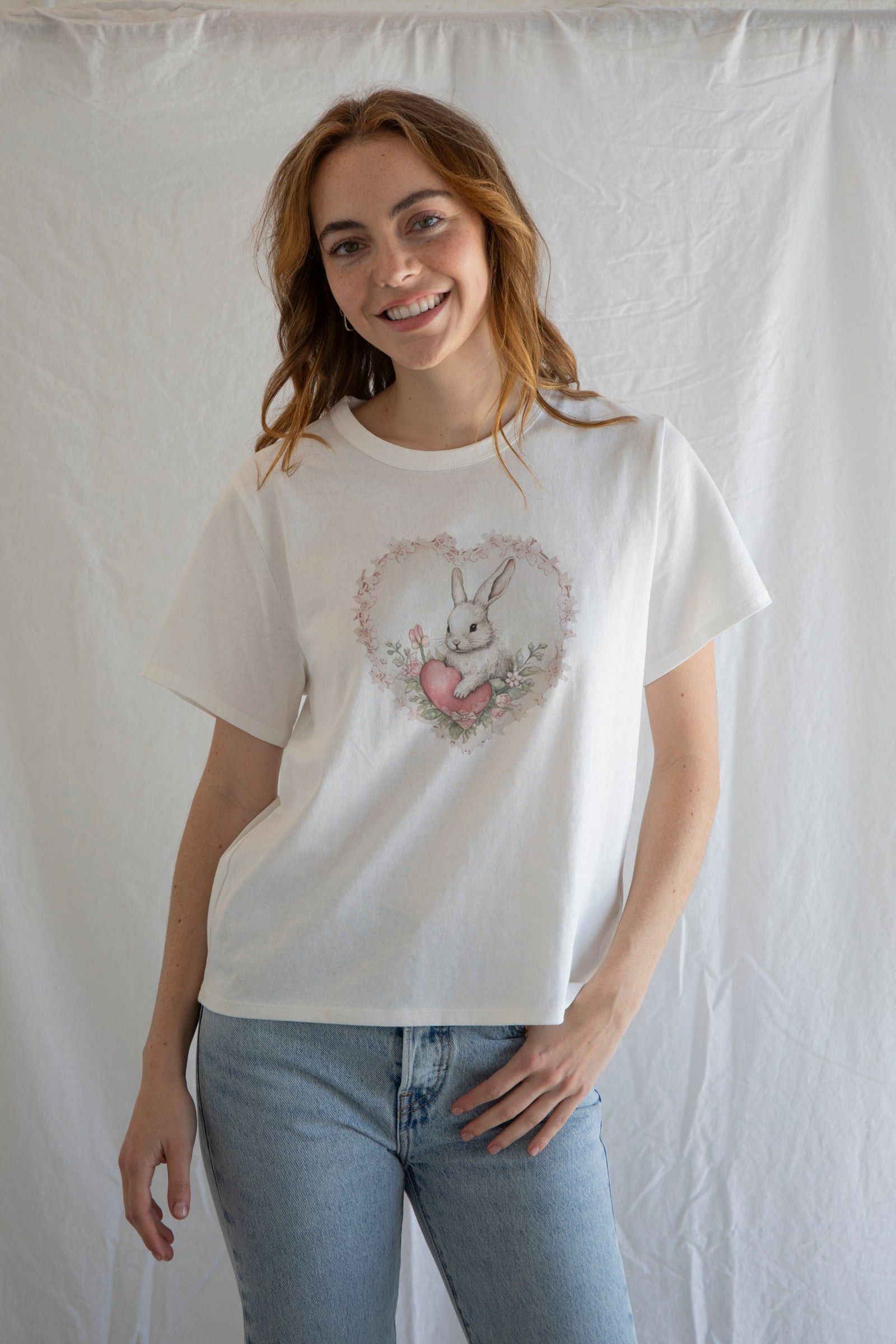 Other Heart Bunny – Comfort Colors Tee Size M / US 6-8 / IT 42-44 - 1 Thumbnail