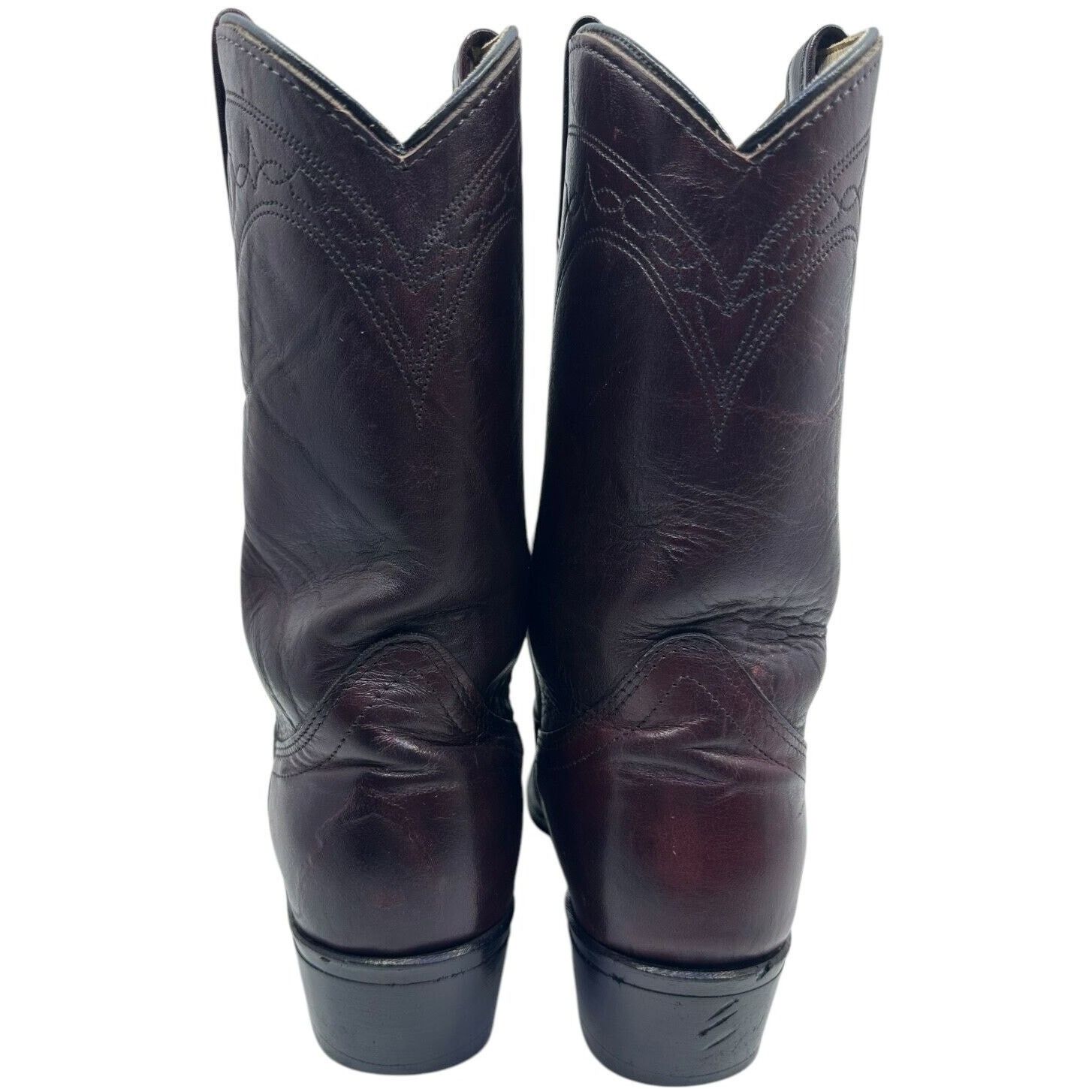 Acme Clothing Vintage Acme Mens Cowboy Burgundy Boots Leather sz. 8.5D Size US 8.5 / EU 41-42 - 6 Thumbnail