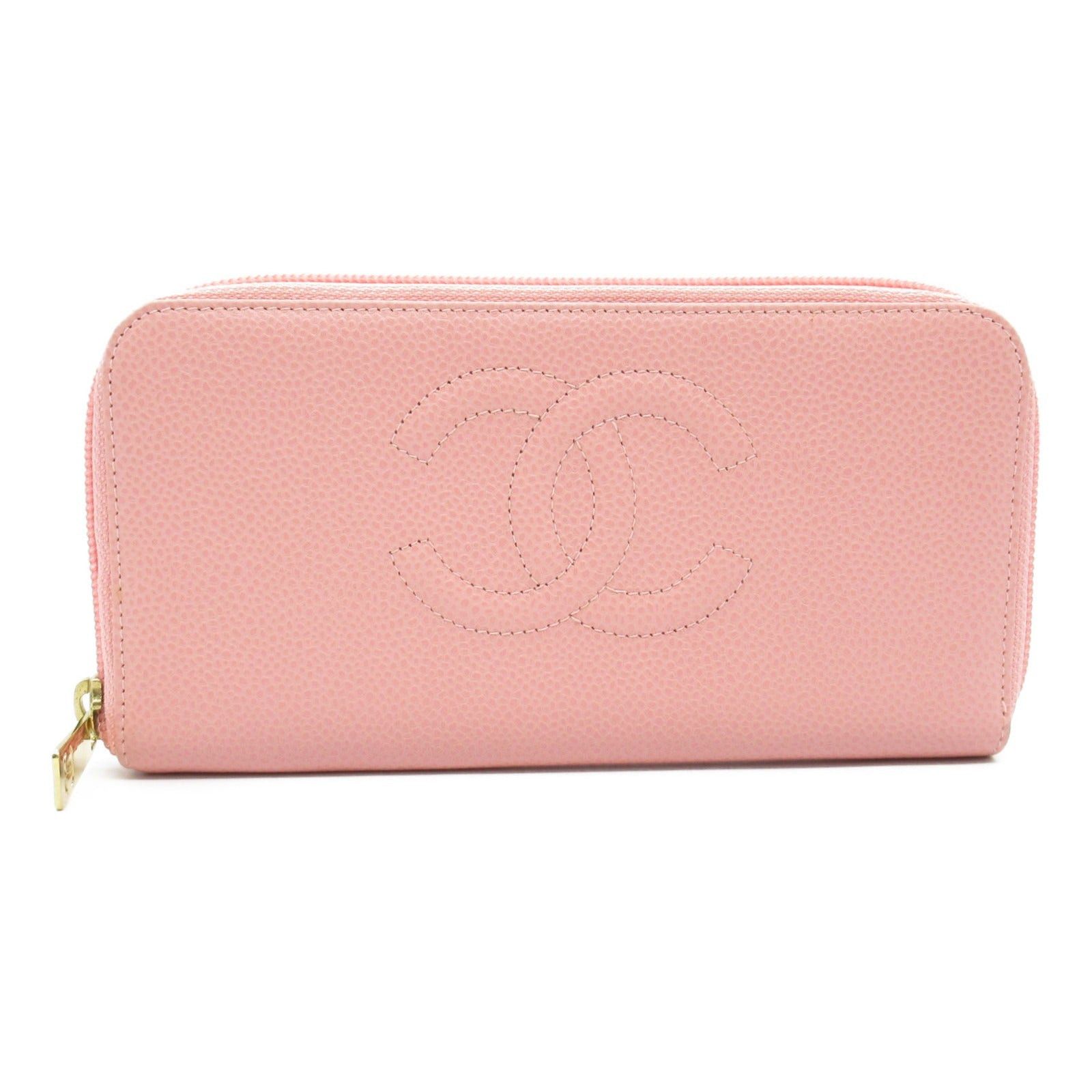 Chanel Chanel Coco Mark Round Long Wallet Zipper Caviar Skin (Grained Calf) Pink Gold Hardware Size ONE SIZE - 1 Thumbnail
