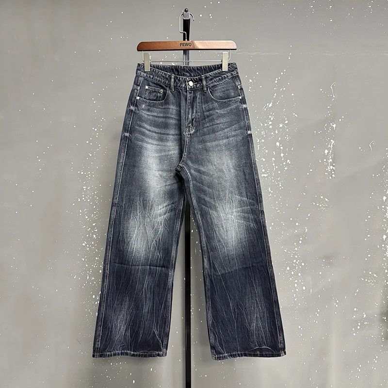 Japanese Brand Wide Leg Baggy Vintage Style Washed Baggy Jeans Size US 30 / EU 46 - 1 Thumbnail