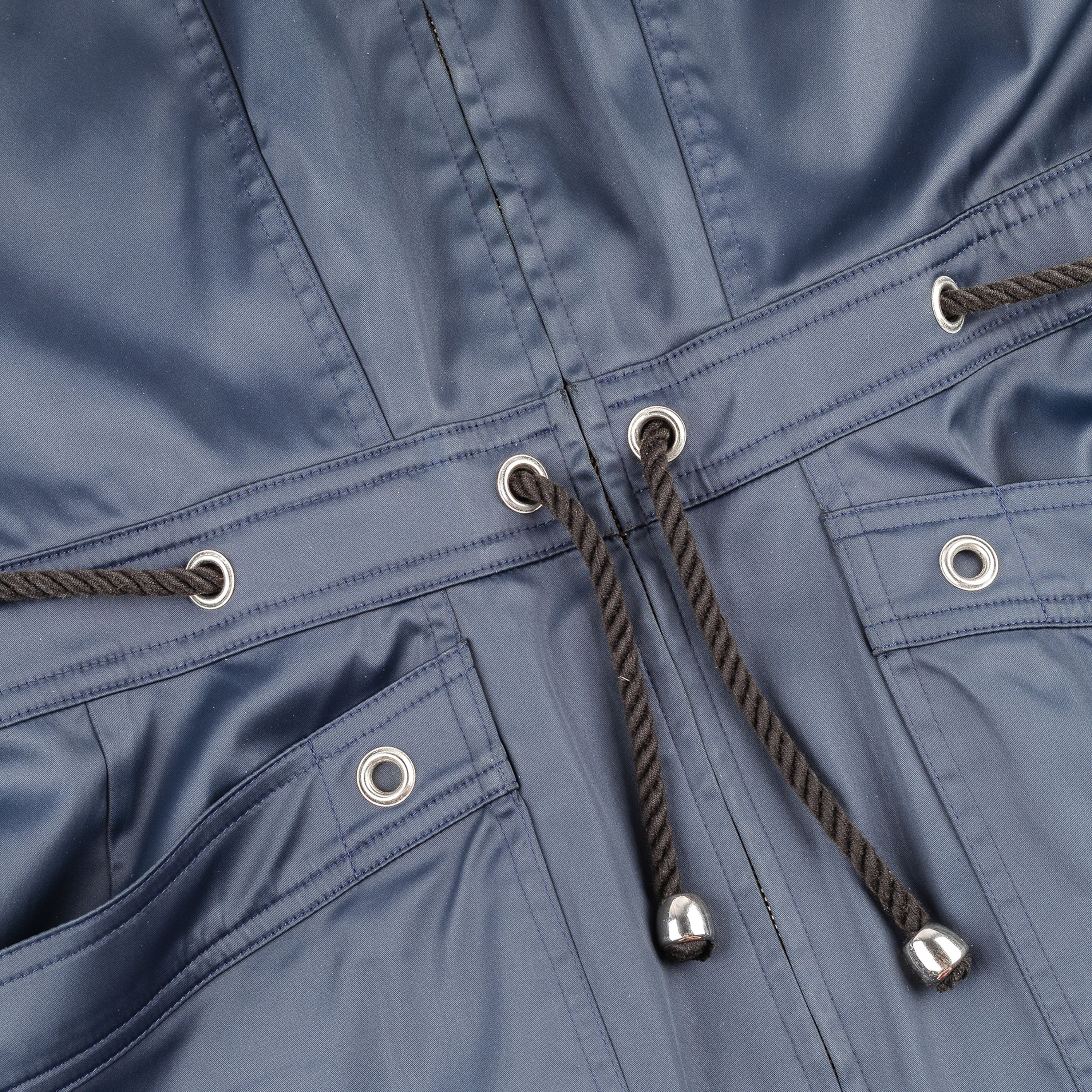 Thierry Mugler Thierry Mugler Vintage Blue Polyamide Trench Coat (M) Size M / US 6-8 / IT 42-44 - 4 Thumbnail