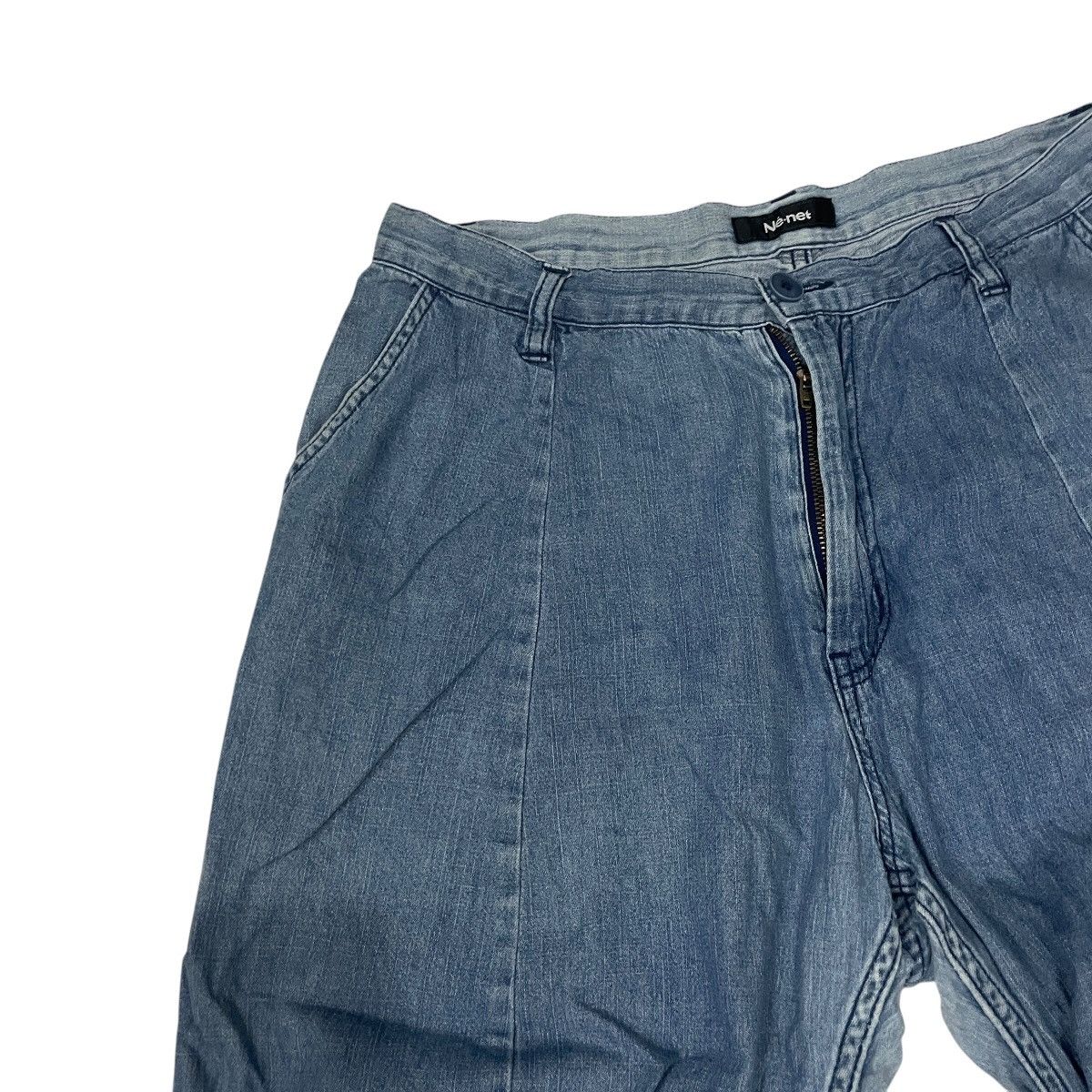 Issey Miyake Vintage Ne-net By Issey Miyake Short Denim Size US 31 - 3 Thumbnail