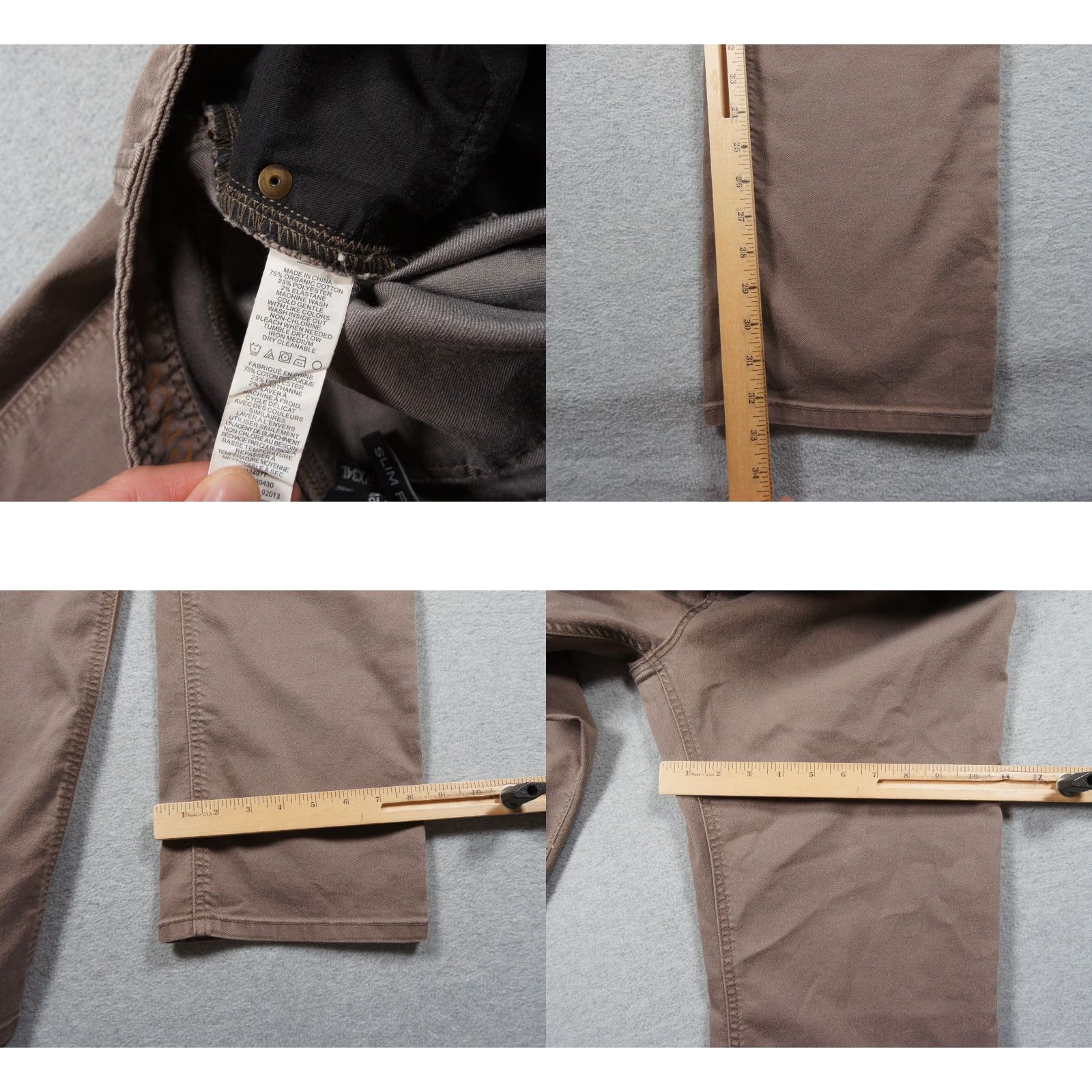 Prana Prana Jeans Mens Slim Fit Brown 36x33 5-Pocket Design Stretch Outdoor Casual Adult Pants Size US 36 / EU 52 - 8 Thumbnail