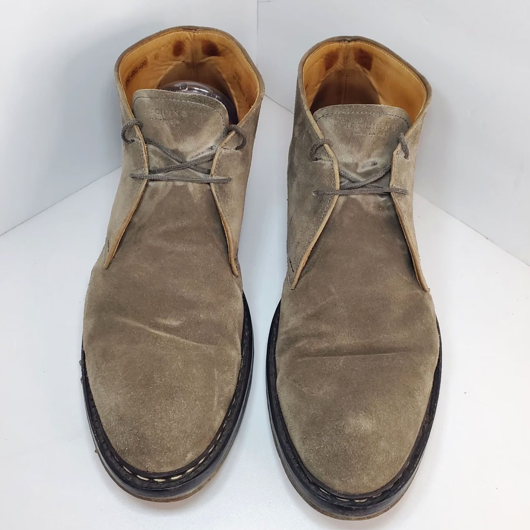 Heschung VINTAGE: No Heschung GENET Chukka Desert Boots Gray Mens US 11 Lace Up Suede Leather Lining Water Resistant 11 Gray Boots Size US 11 / EU 44 - 4 Thumbnail