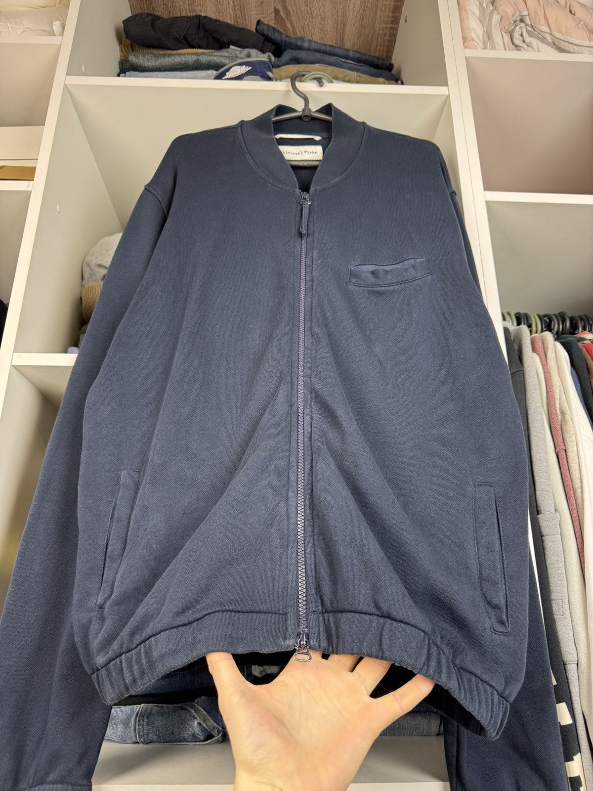 Universal Works Universal Works Navy K Track Top Zip Jacket Sweater Mens Size US XL / EU 56 / 4 - 7 Thumbnail