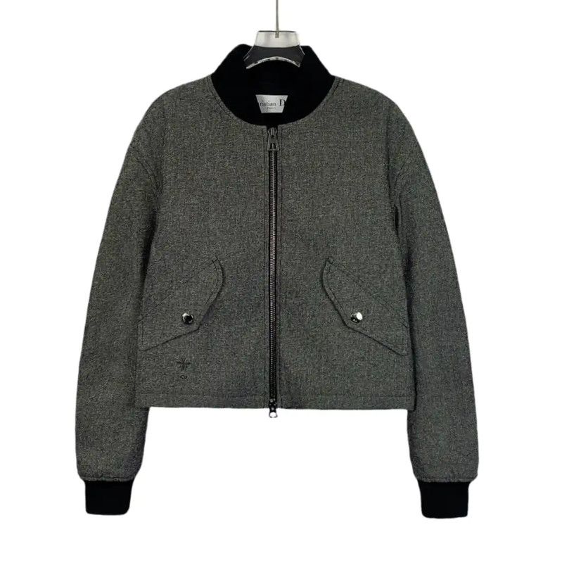 Dior Dior Black Grey Cotton Women's Jacket 0089 Size S / US 4 / IT 40 - 1 Thumbnail