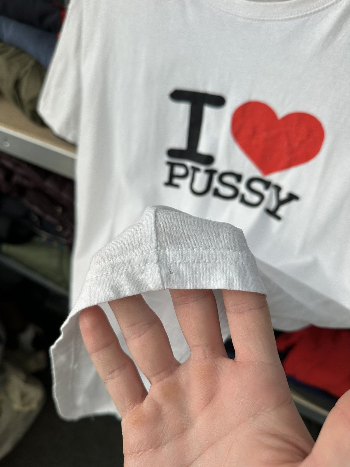 Hook-Ups Rare🚨I Love Pussy Grunge Y2K T-Shirt Pornstar Humor Tee Size US L / EU 52-54 / 3 - 10 Thumbnail