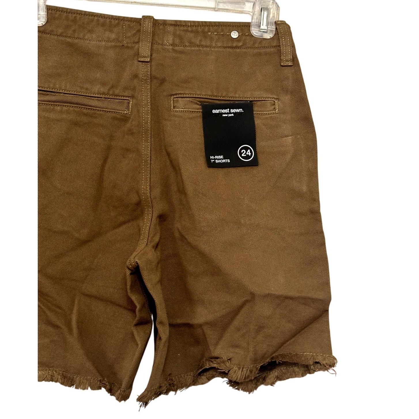 Earnest Sewn Earnest Sewn Distressed Shorts High Rise Denim Brown 24 NWT Size 24" / US 00 / IT 34 - 7 Thumbnail