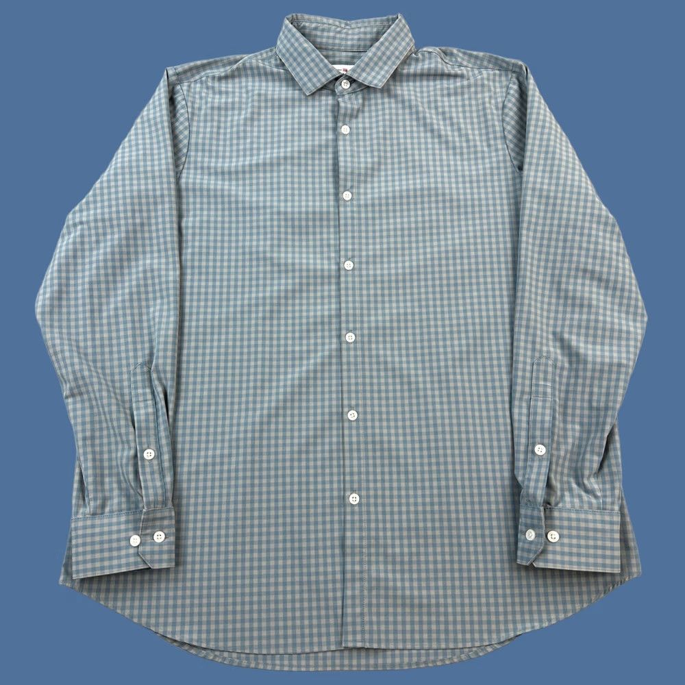 Mizzen+Main Mizzen+Main Leeward Collection Shirt Mens XL Blue Check Performance Stretch USA Shirt Mens XL Blue Check Performance Stretch USA Size US XL / EU 56 / 4 - 1 Thumbnail