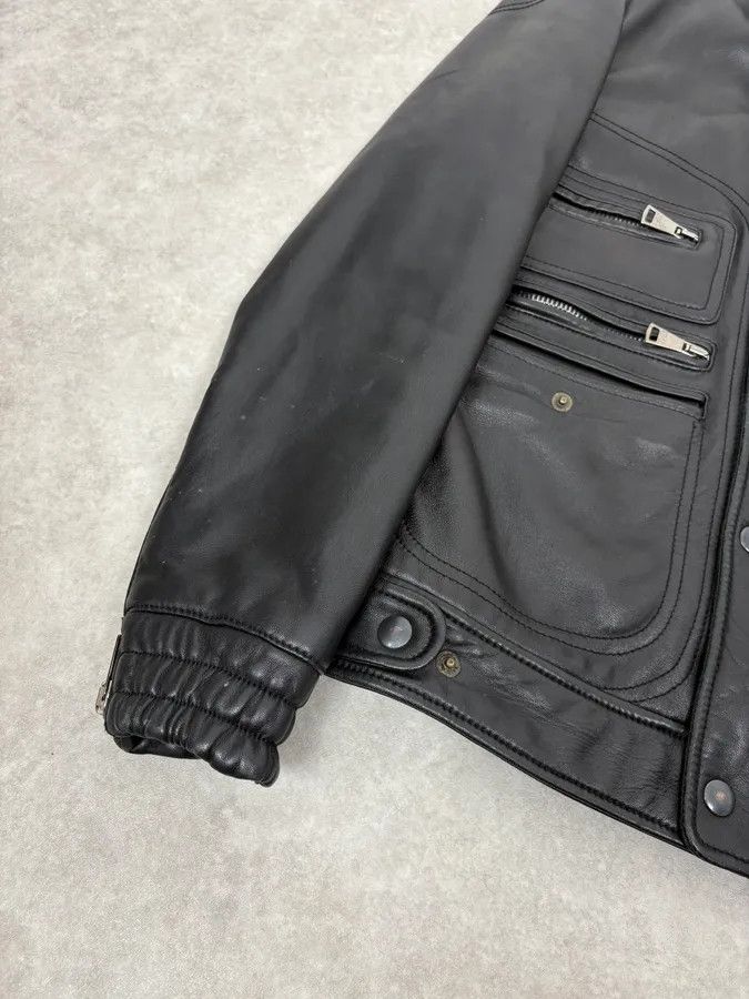 2010s Dolce & Gabbana Multi Zip Black Sheep Leather Jacket