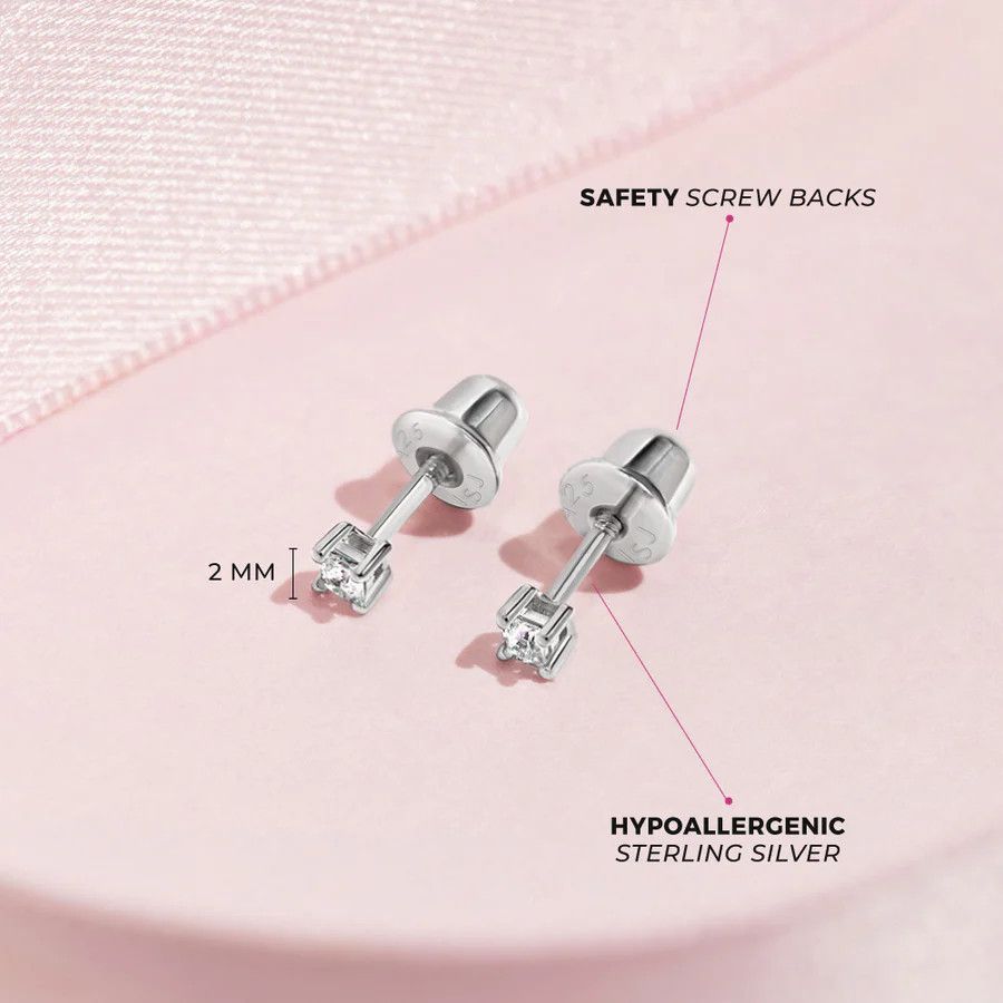 Other My First Princess Solitaire Baby Earrings Size ONE SIZE - 3 Thumbnail
