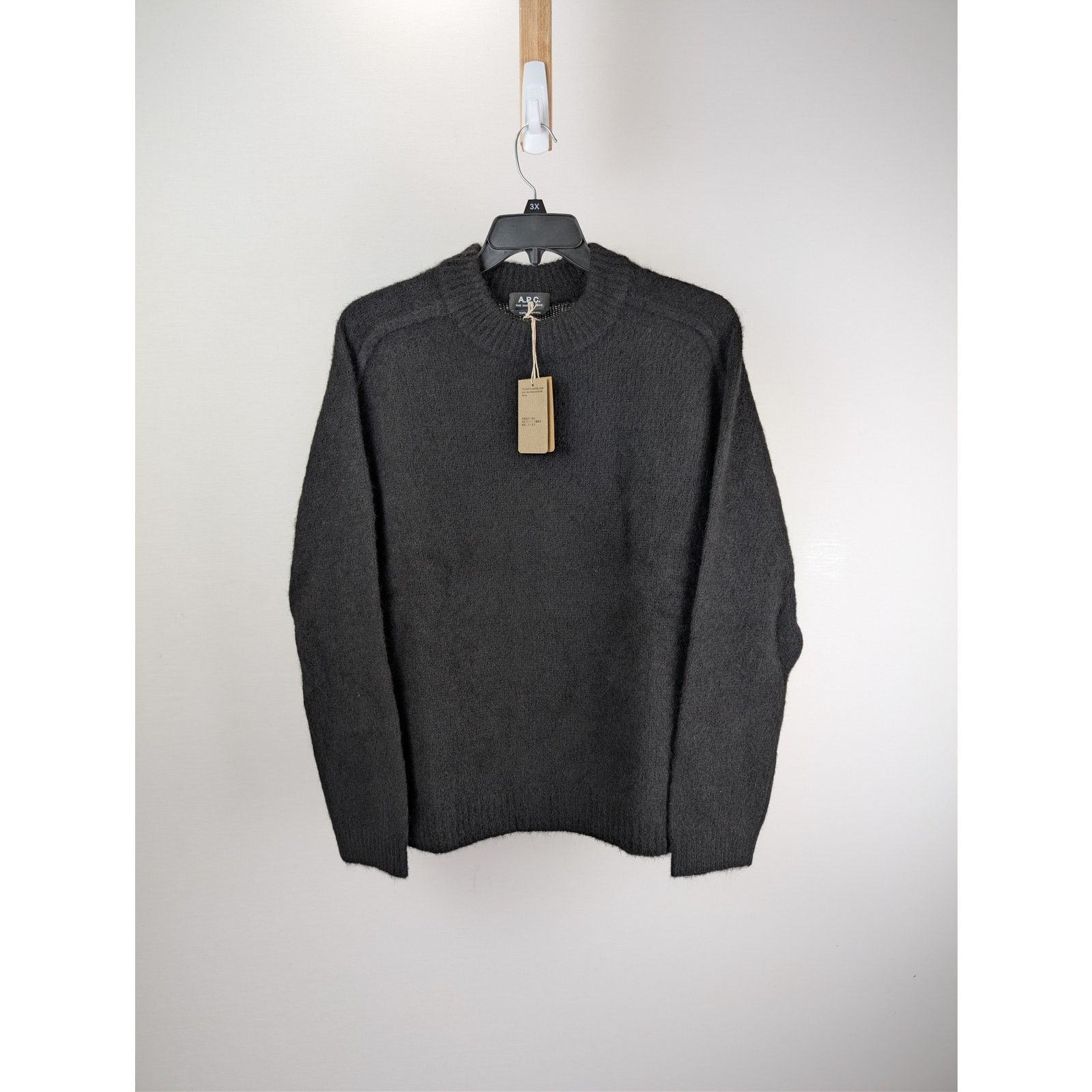 A.P.C. o1rshd1 Pull Tyler Crewneck Sweatshirt in Noir Size US M / EU 48-50 / 2 - 1 Thumbnail