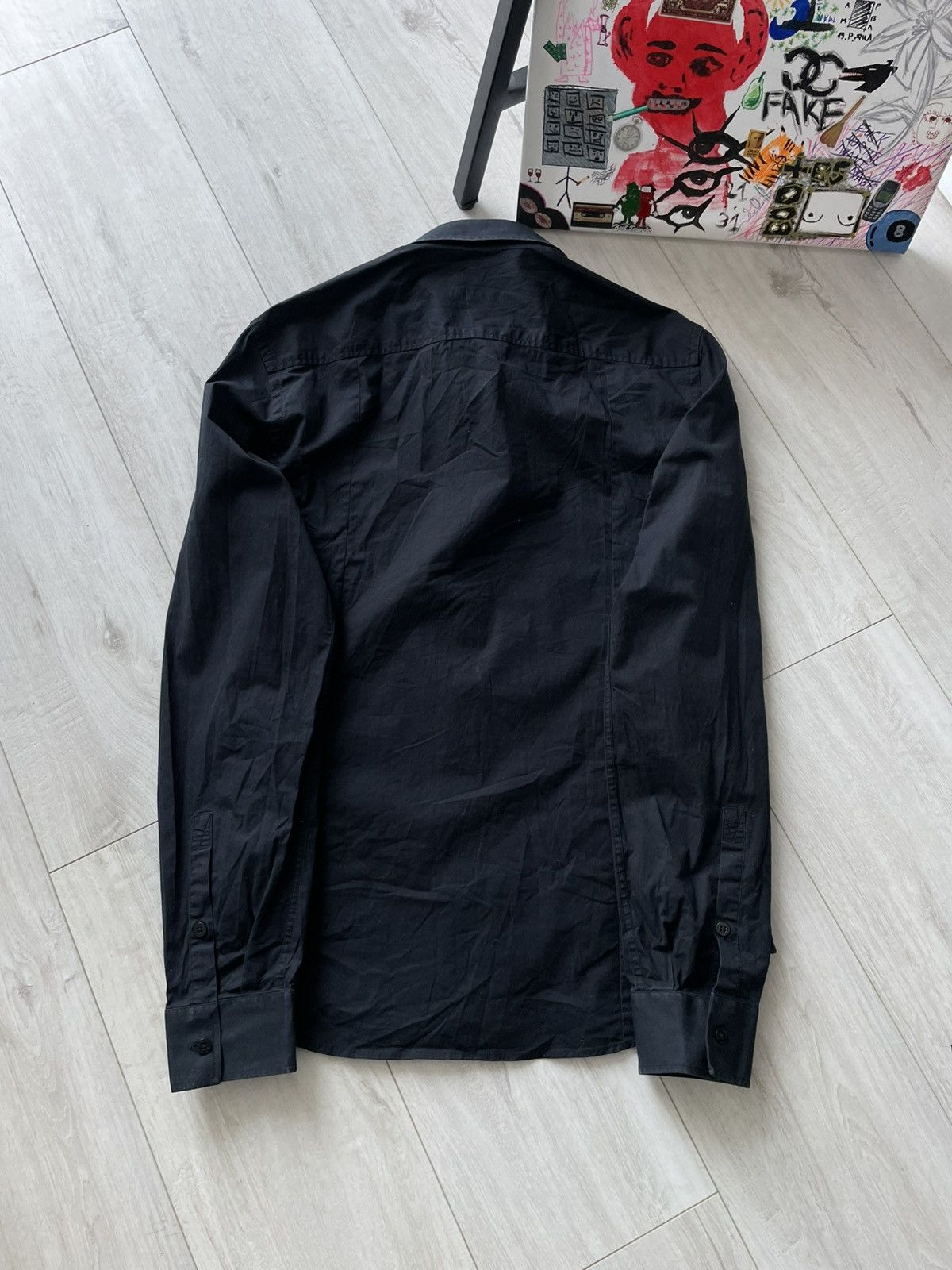Versace Jeans Couture Versace Jeans Black Tiger Shirt Button Up Long Sleeve RARE Size US M / EU 48-50 / 2 - 3 Thumbnail