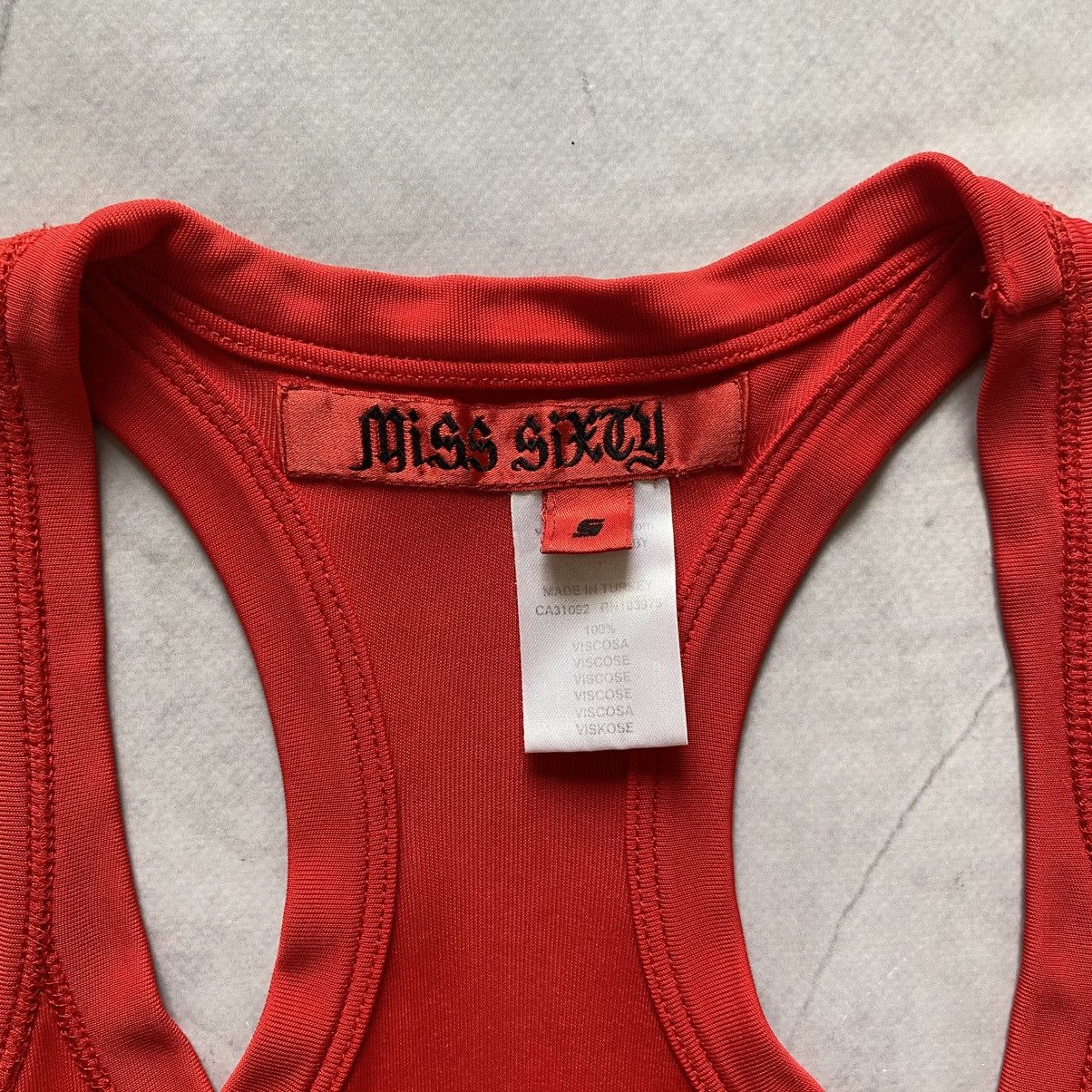 Miss Sixty RARE Miss Sixty Vintage Studded Big Logo Tank Top Y2K Size S / US 4 / IT 40 - 5 Thumbnail