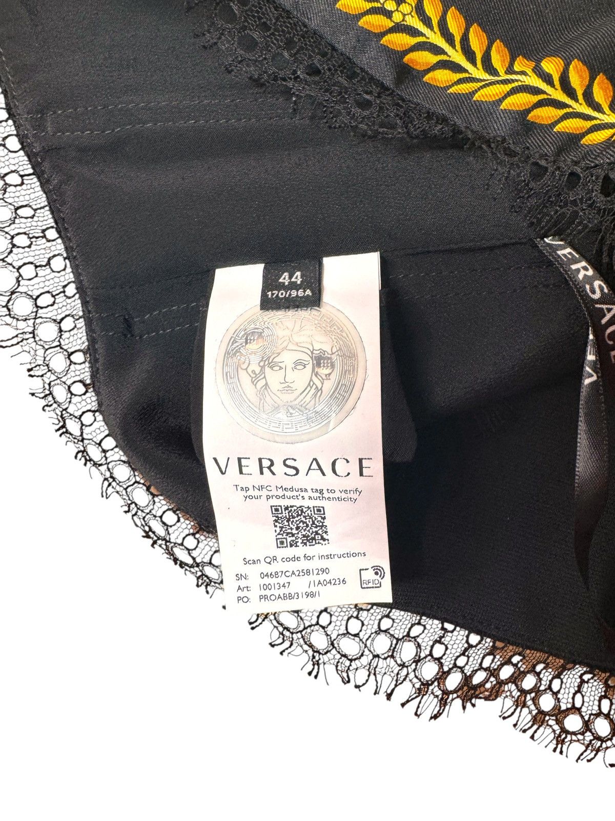 Versace Versace Baroque Silk Lace Bralette Top Size M / US 6-8 / IT 42-44 - 4 Thumbnail