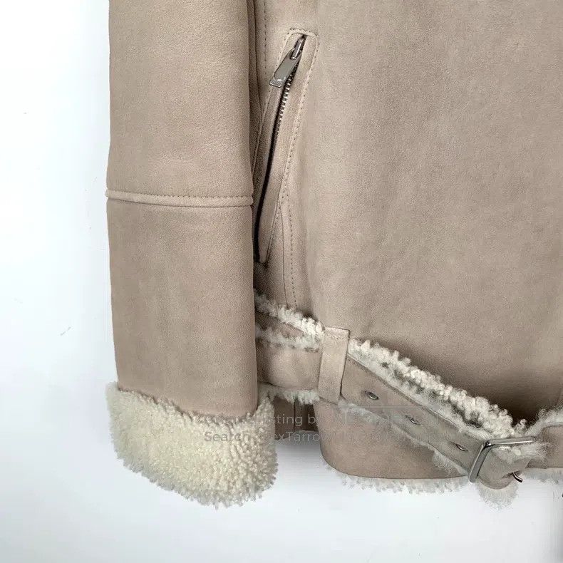 Max Mara Max Mara Khaki Lapel Zip Sheep Leather Jacket Size M / US 6-8 / IT 42-44 - 4 Thumbnail