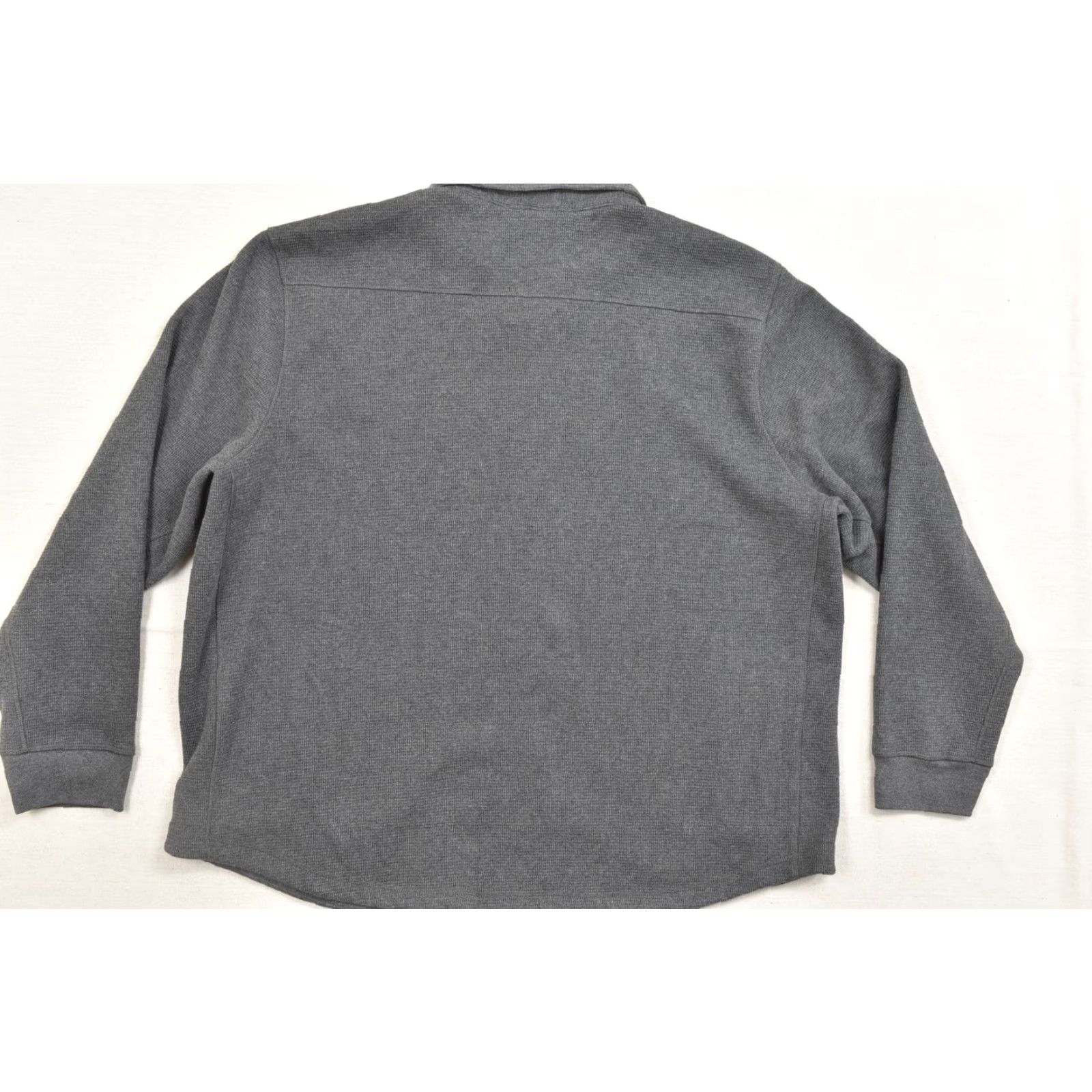CO Duluth Men's 3XL Grey Waffle Knit Faux Fur Lined Shirt Jacket Shacket Bomber Jacket Regular Winter Fall Spring Gray Size US XXL / EU 58 / 5 - 2 Thumbnail