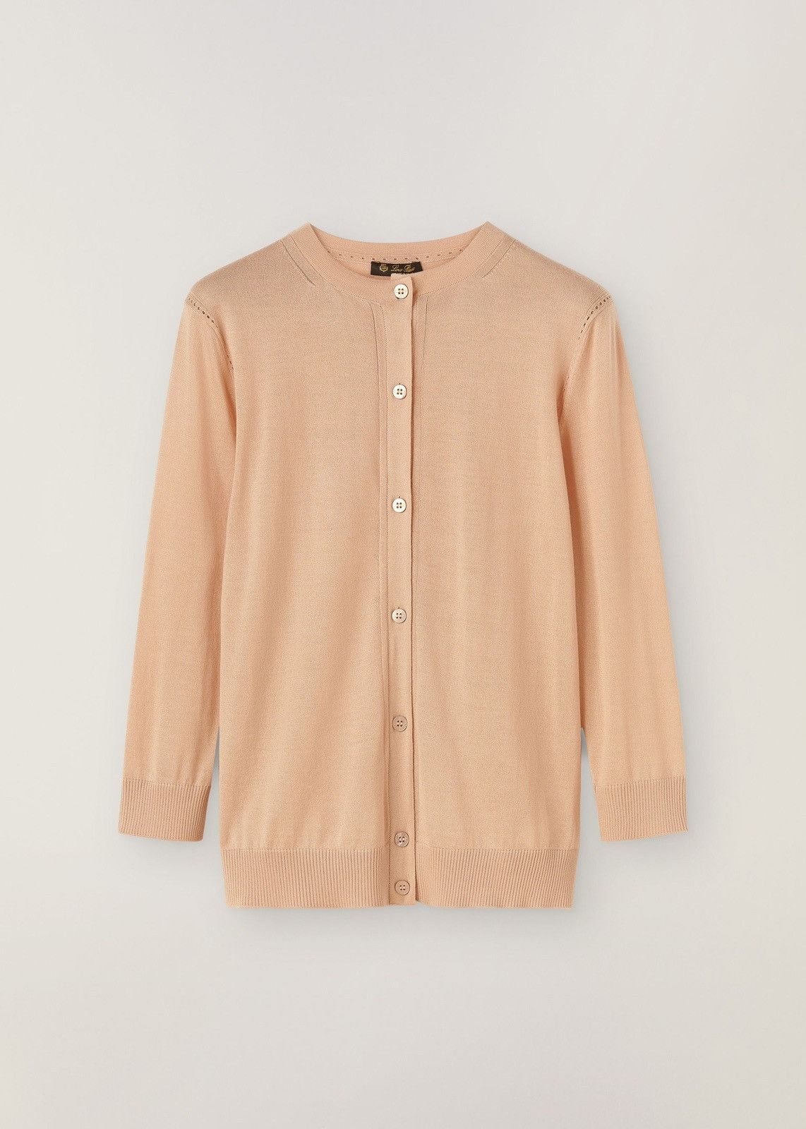 Loro Piana o1srvl11e1124 Long-Sleeved Roundneck Cardigan in Camel Size L / US 10 / IT 46 - 1 Preview