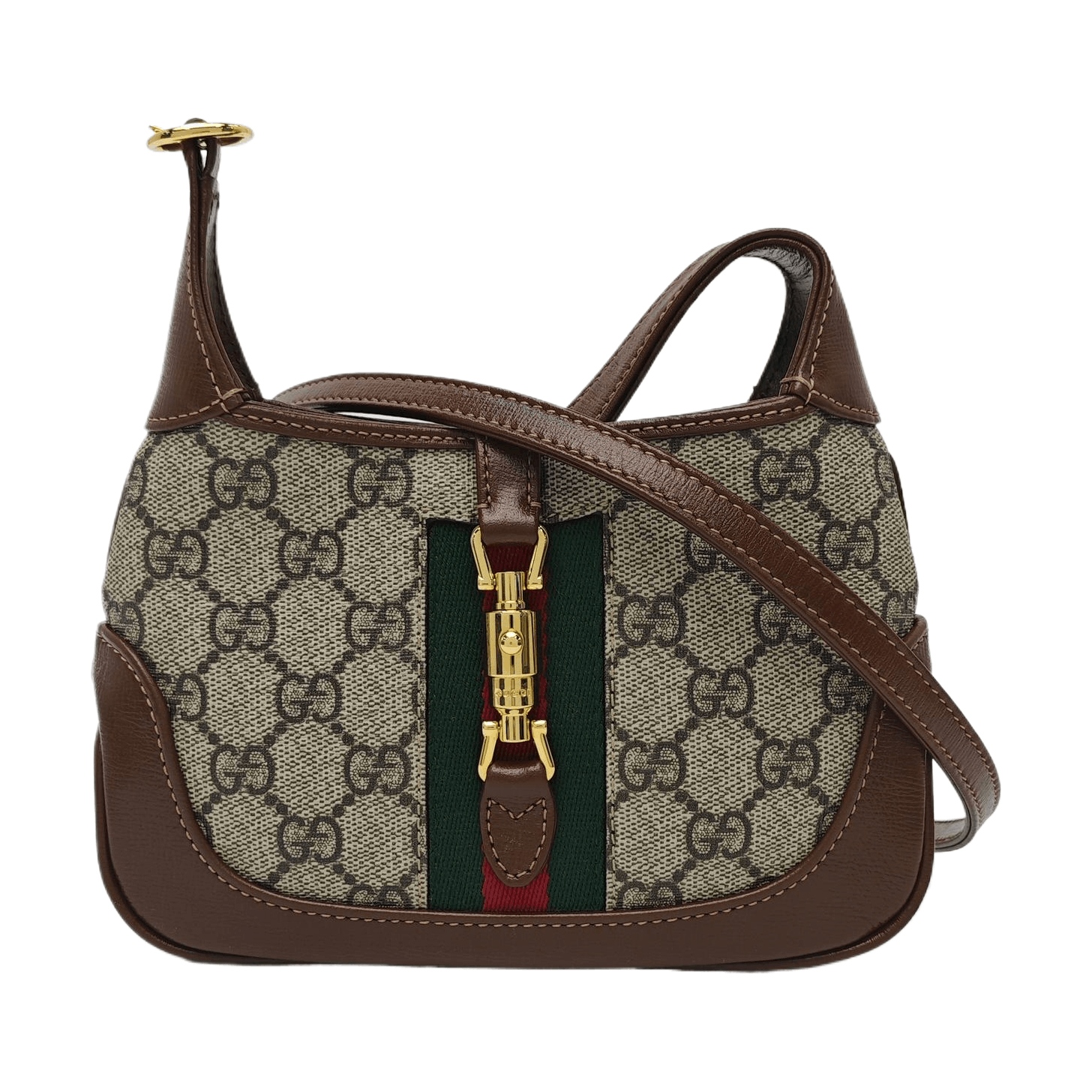 Gucci Gucci Jackie 1961 Mini GG Canvas Web Stripe Handle Bag Size ONE SIZE - 1 Thumbnail
