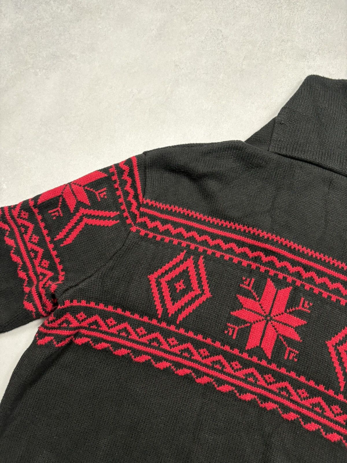 Polo Ralph Lauren Polo Ralph Lauren Snowflake Nordic Shawl Collar Sweater VTG Size US XL / EU 56 / 4 - 20 Thumbnail