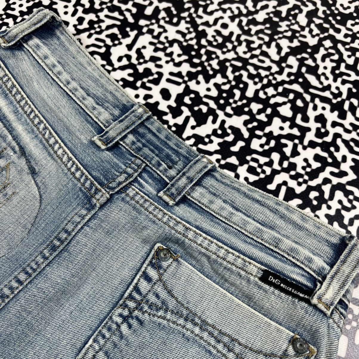 Dolce & Gabbana Vintage 90s D&G Dolce Gabbana Denim Mini Skirt Retro Luxury Size 28" / US 6 / IT 42 - 12 Thumbnail